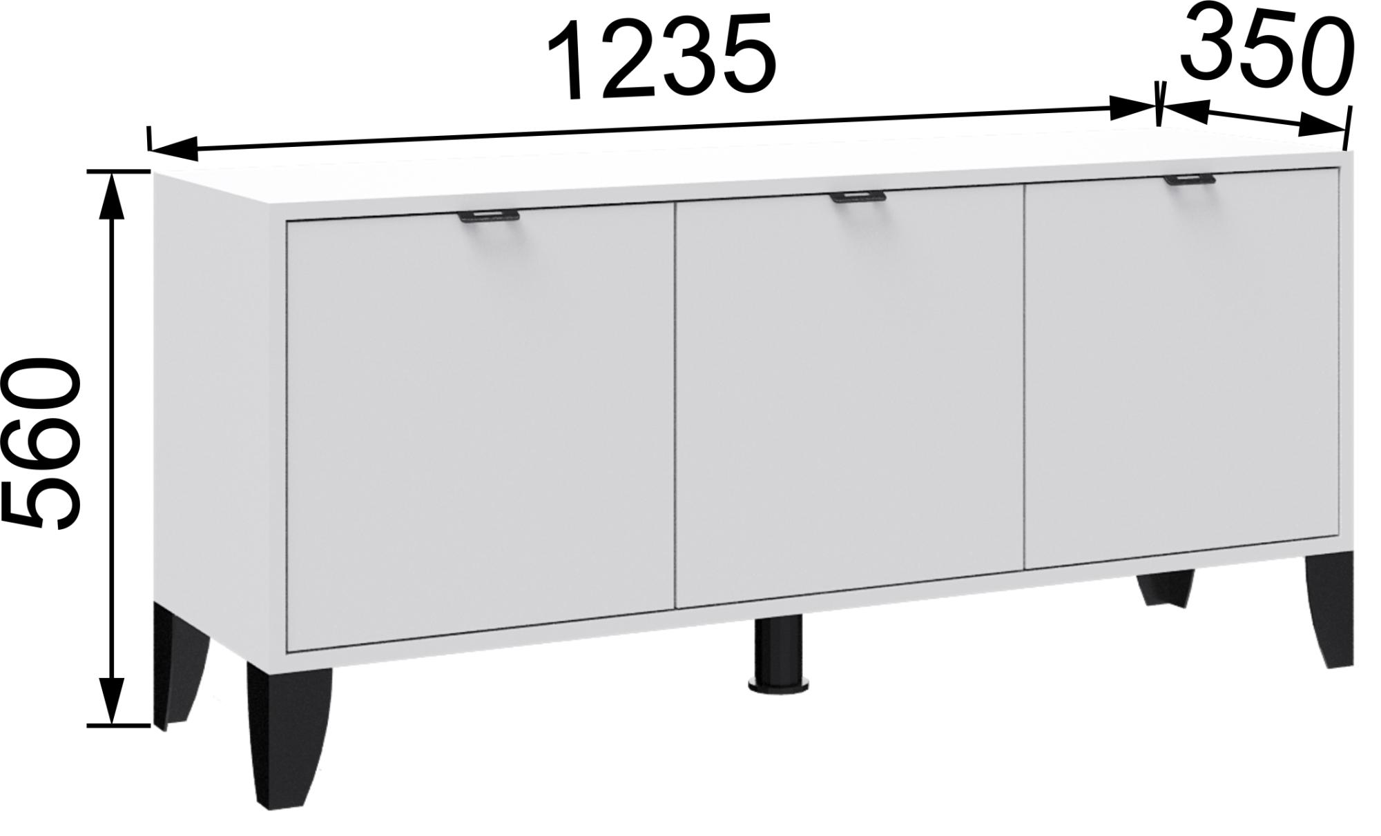 Гостиная Гира тумба для ТВ-техники ГТ-1 белый