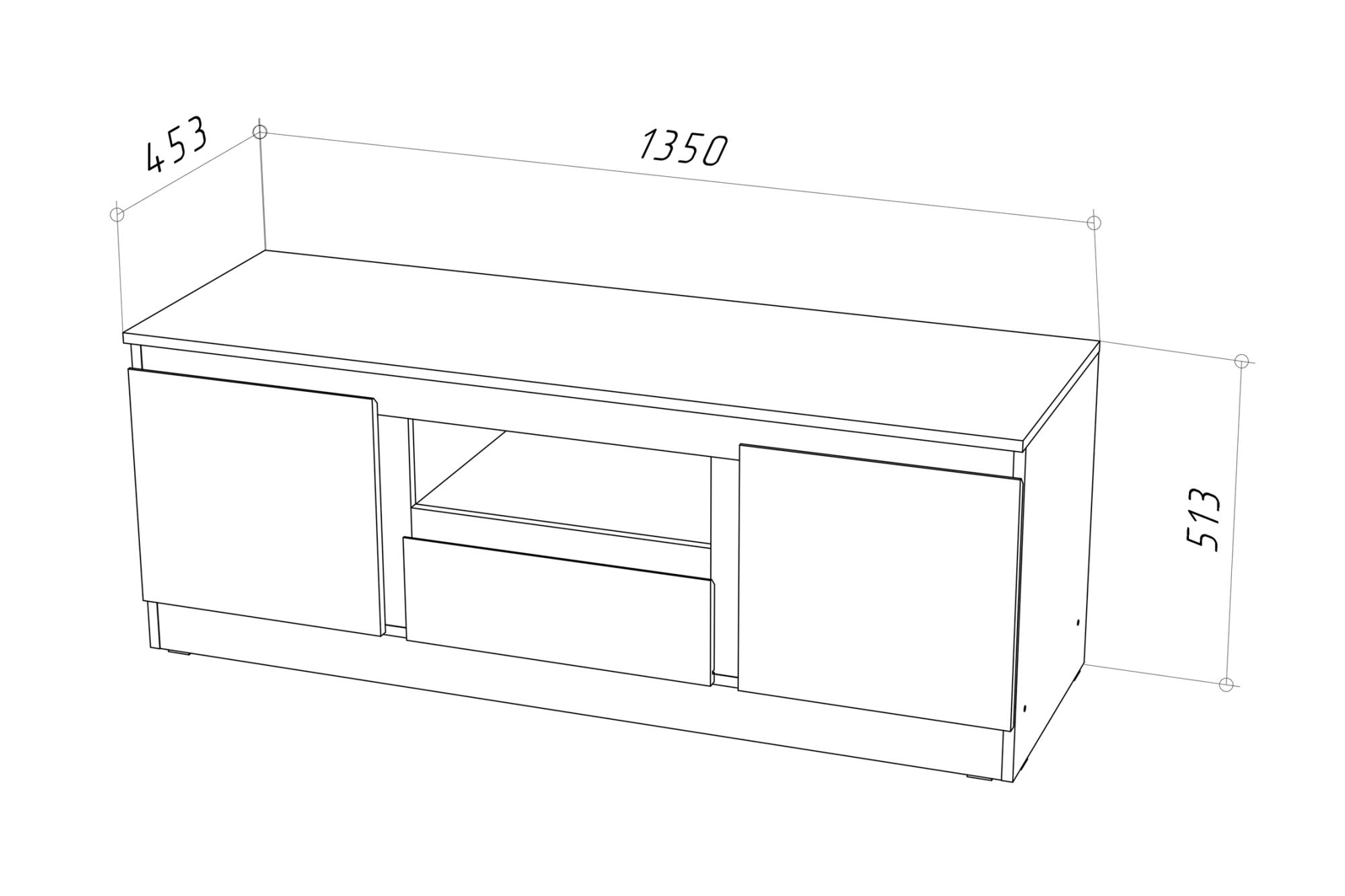 ТВ тумба Stern 135 дуб вотан