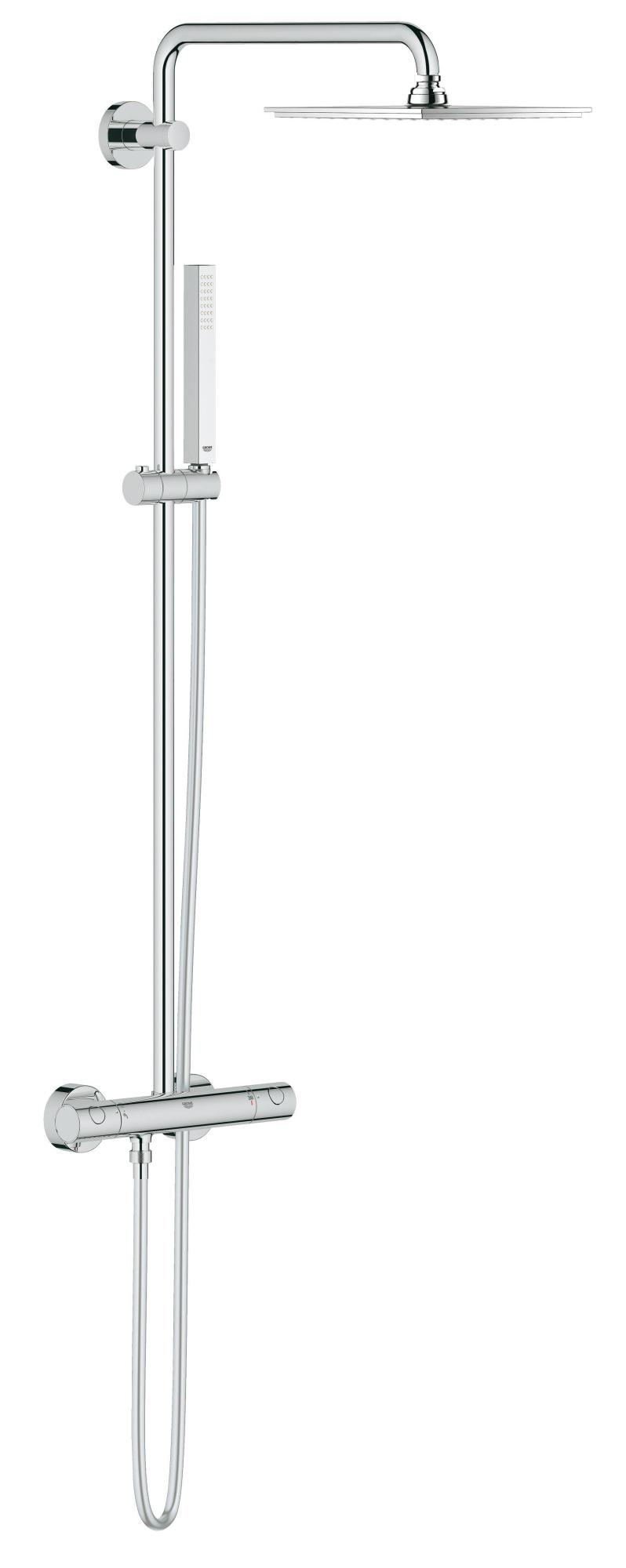 26187000 Euphoria Cube 230 Душевая система с термостатическим смесителем, хром