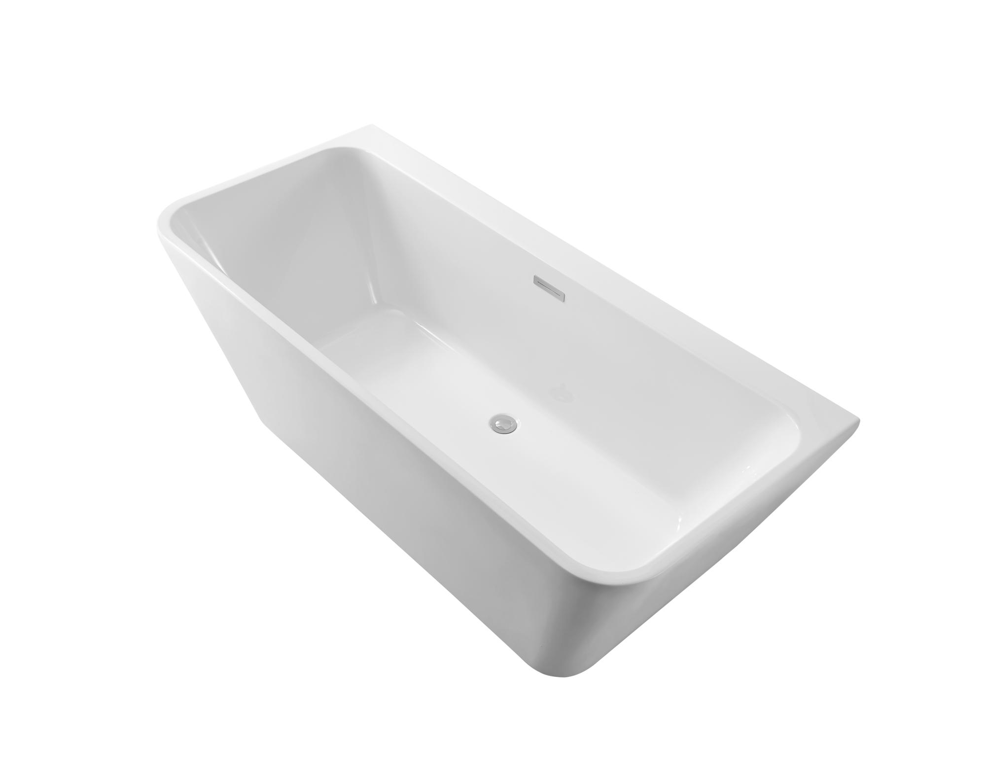 AQ-113775Wt ЭЛЕГИЯ Ванна акриловая, пристенная, 1700*750*580. В комплекте со сливом и ножками. Цвет белый глянцевый.