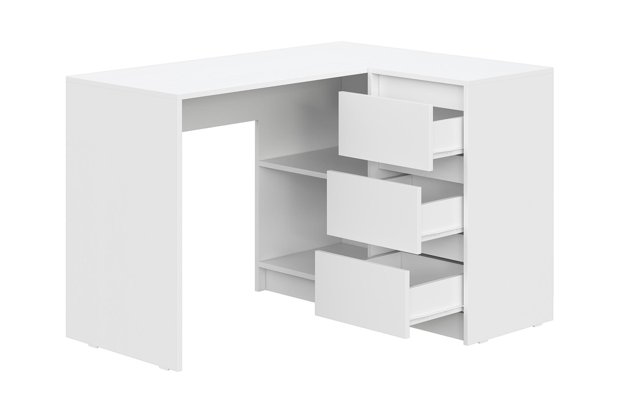 Стол письменный угловой Айден белый