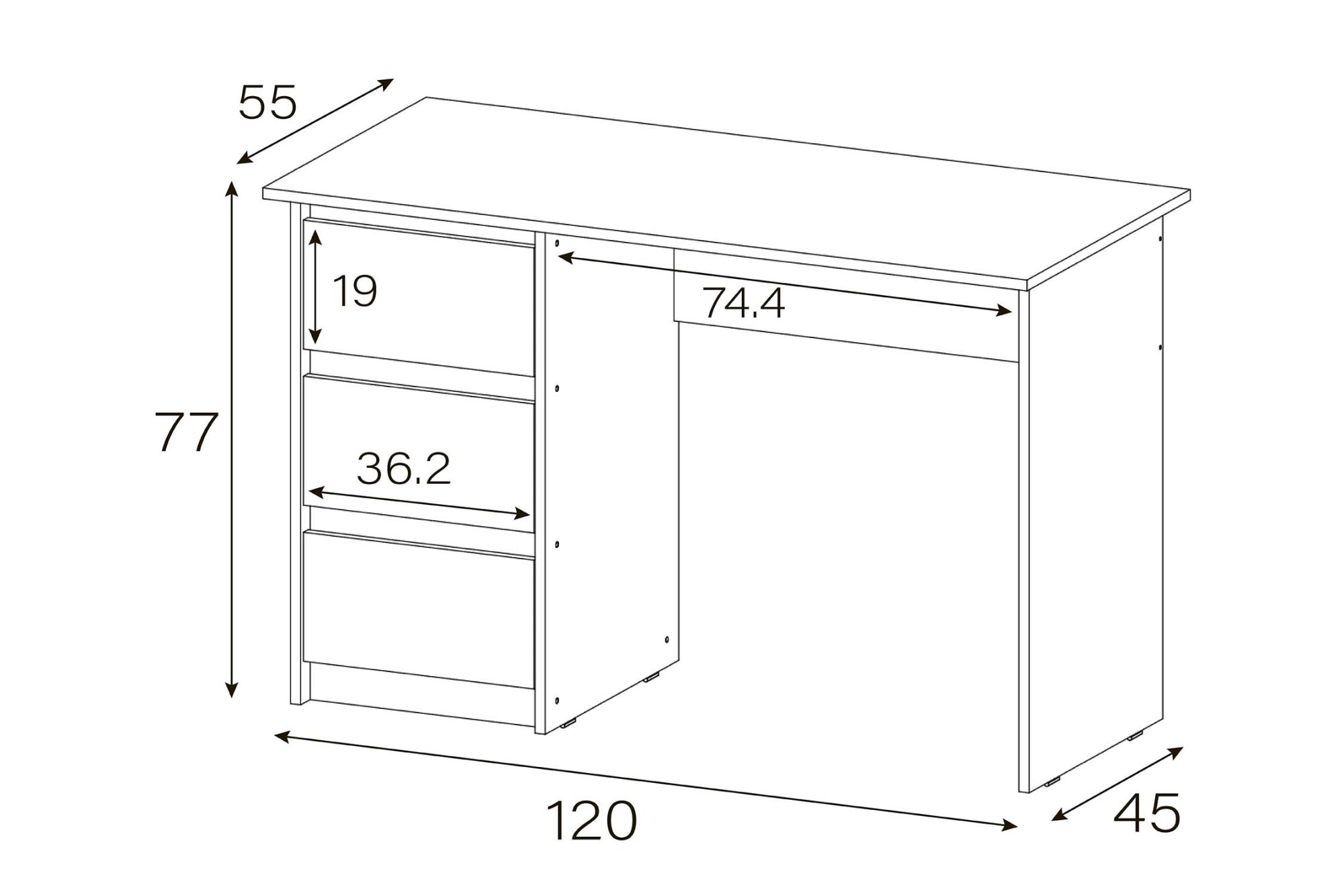 Стол письменный Айден серый