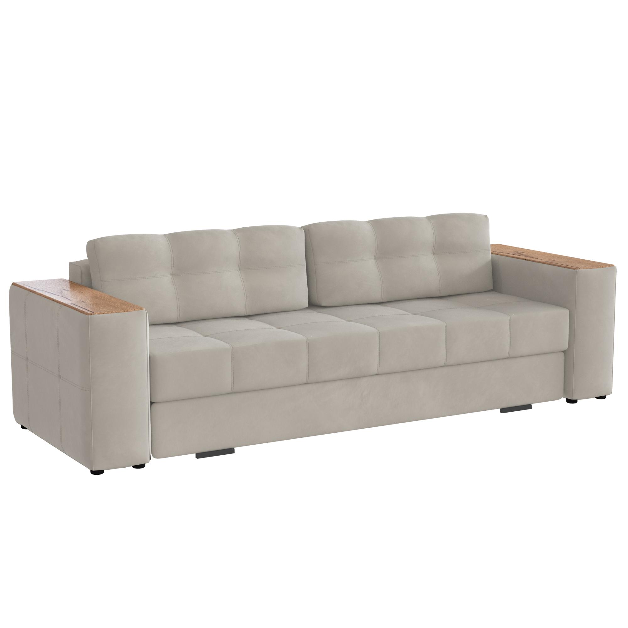 Диван раскладной Виконт, бежевый/мдф дуб канадский