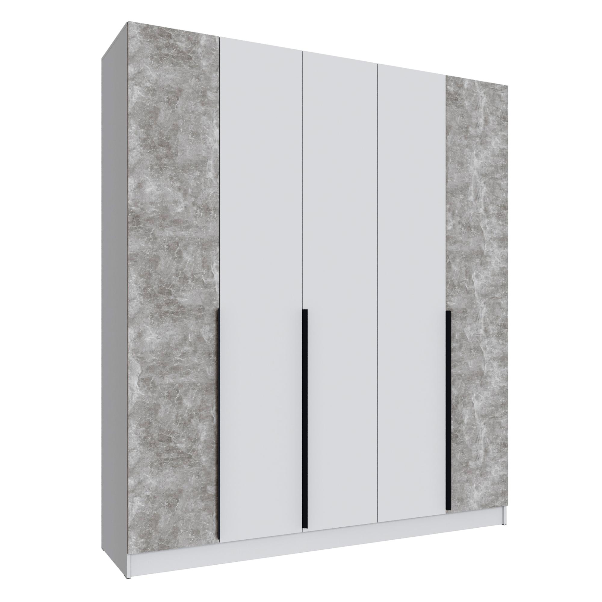 Шкаф Мадрид (2,0) с 3 ящ. внутри без зеркала белый/ателье светлое