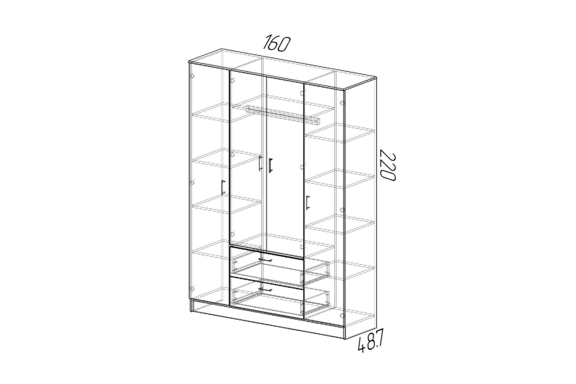 Шкаф Квадро лоредо / венге