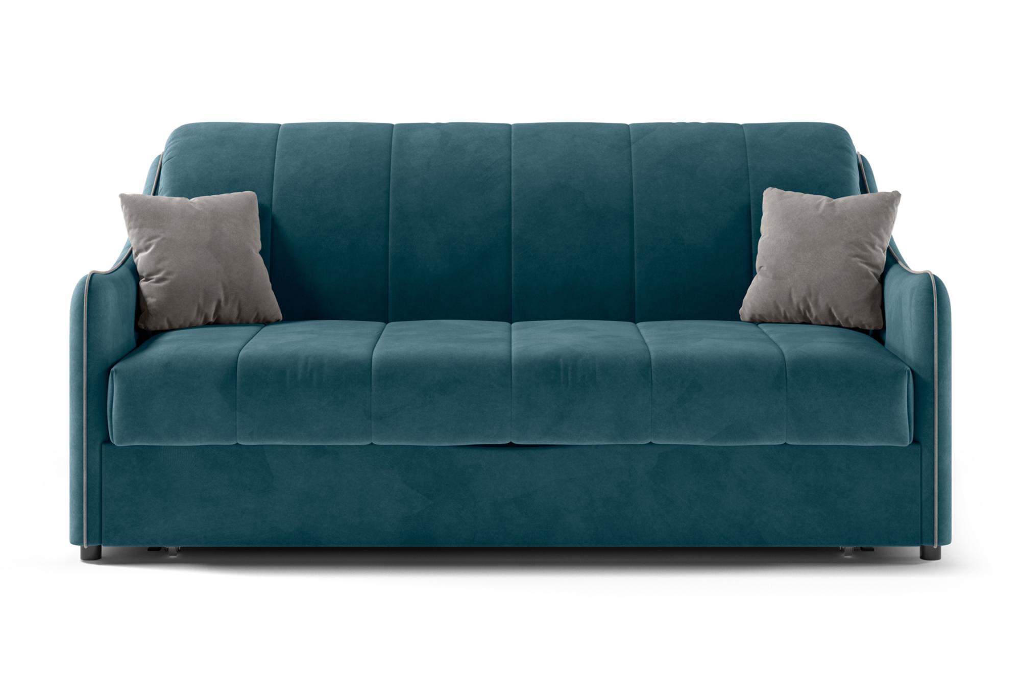 Диван аккордеон Эско синий / серо-бежевый