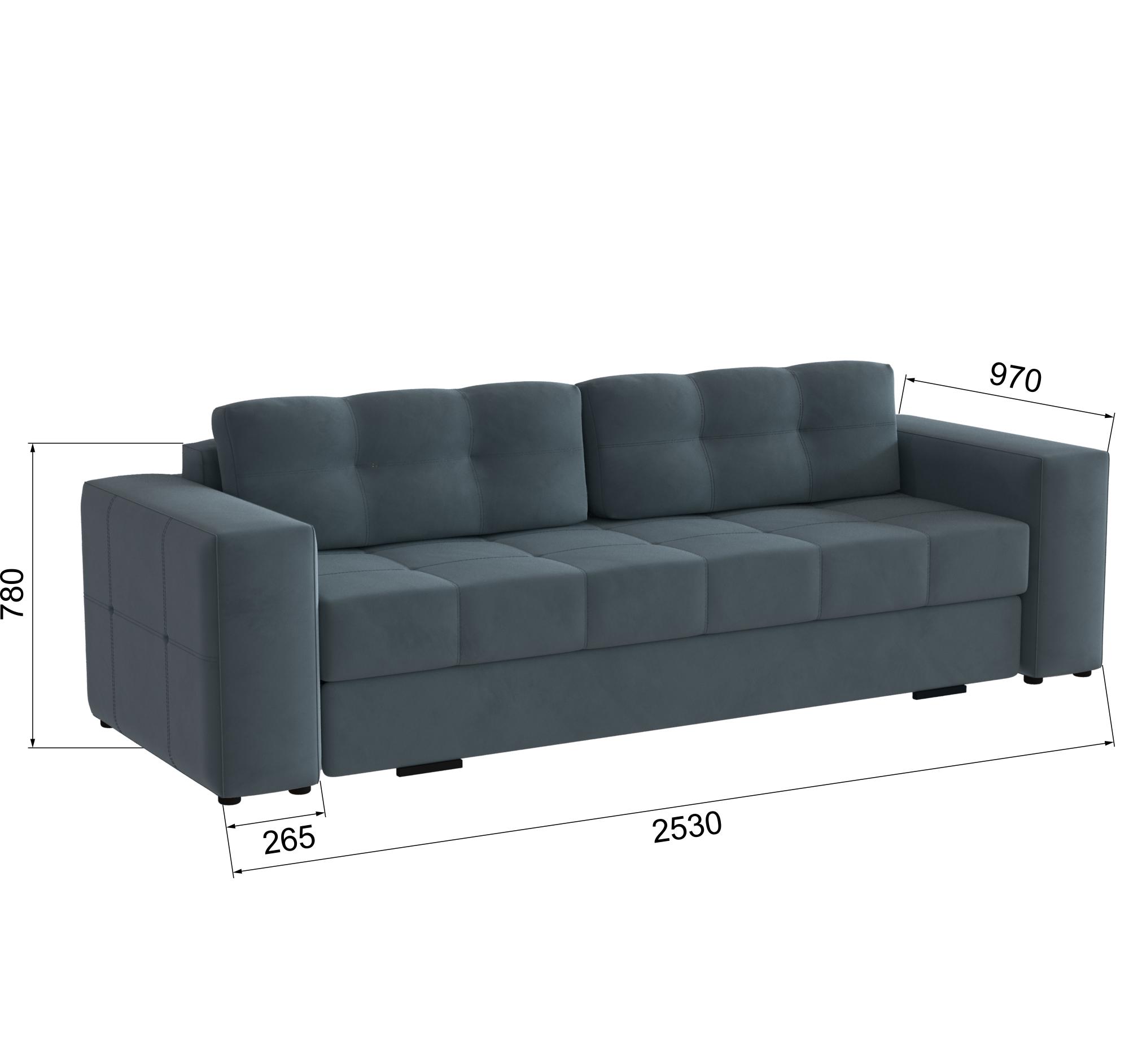 Диван раскладной Верден, серый