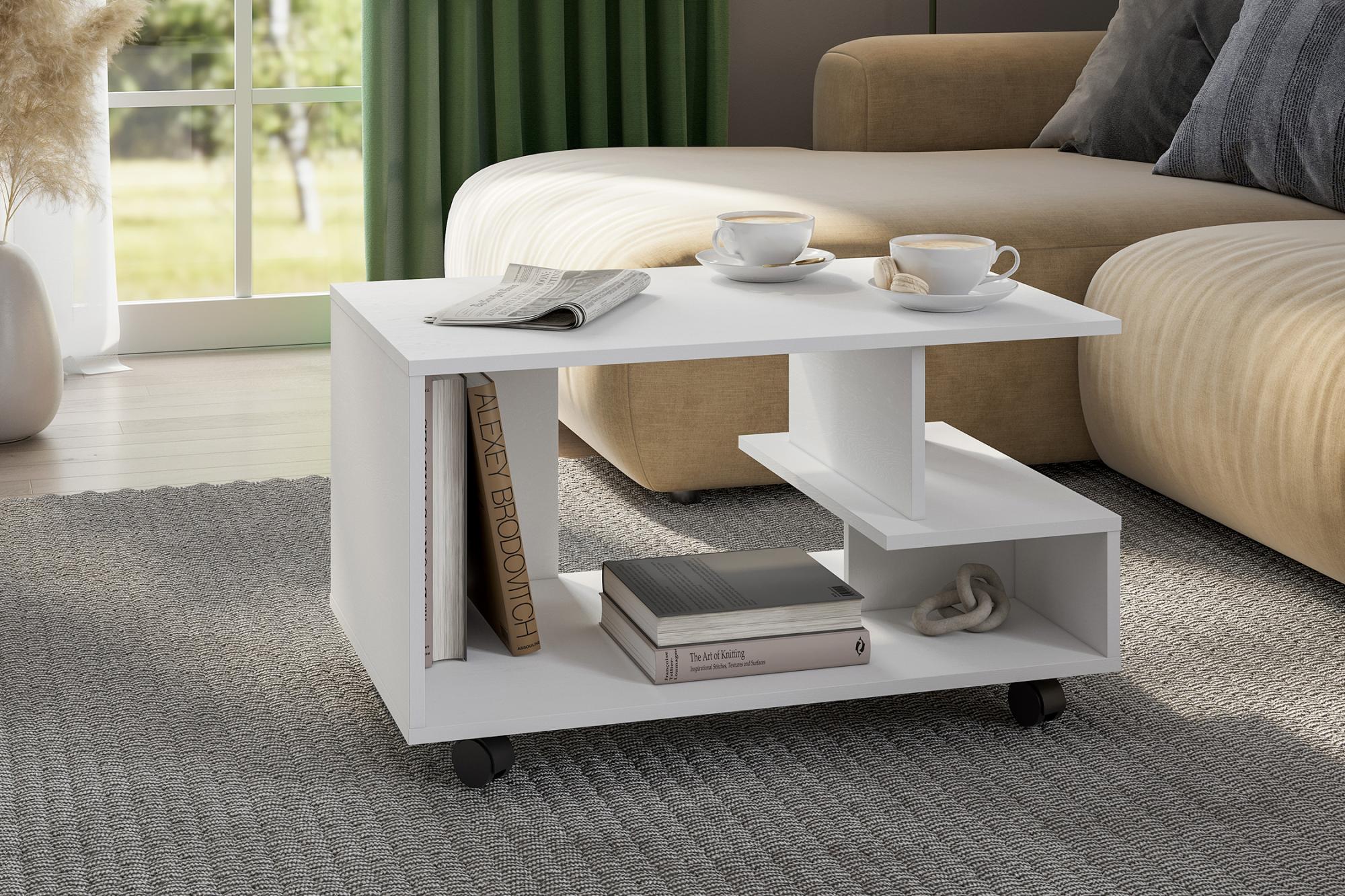 Стол журнальный СТЖ-002 белый