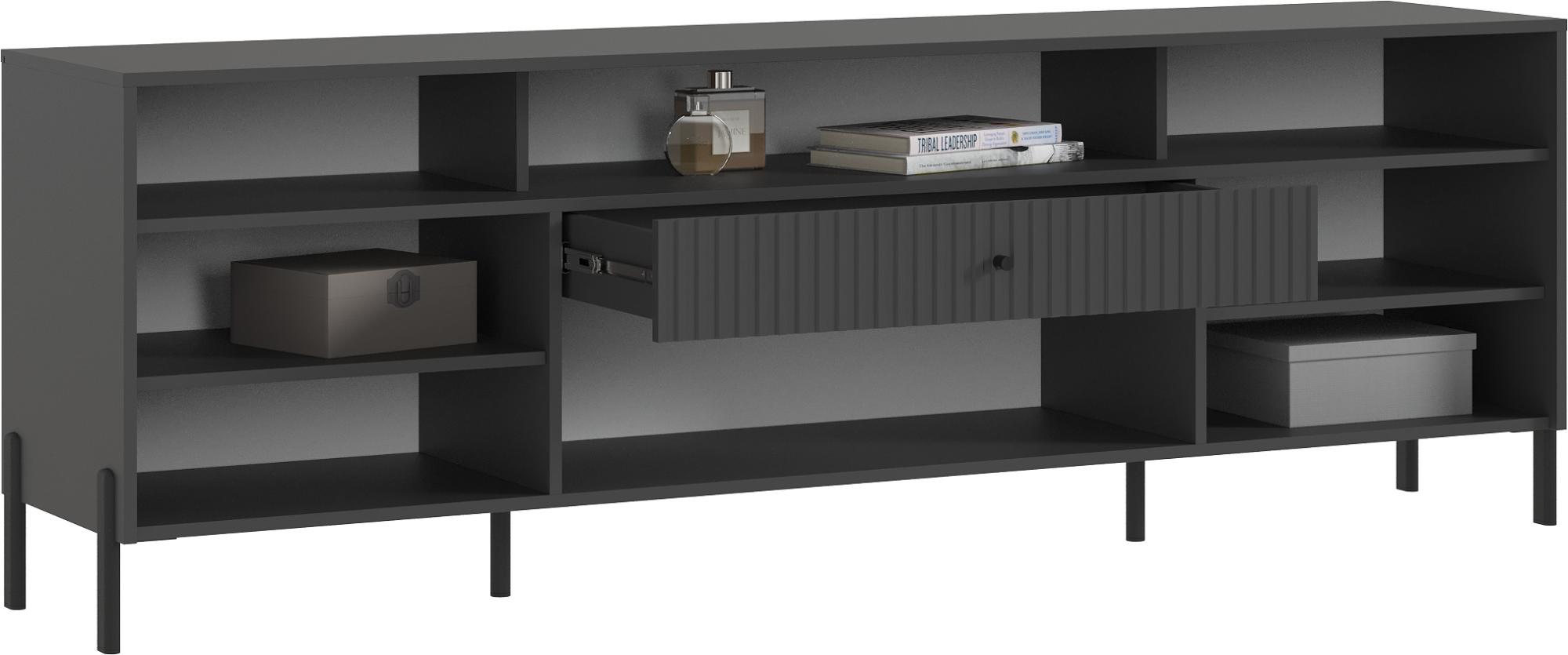 Тумба ТВ Оливия (металл), Графит, Графит Софт