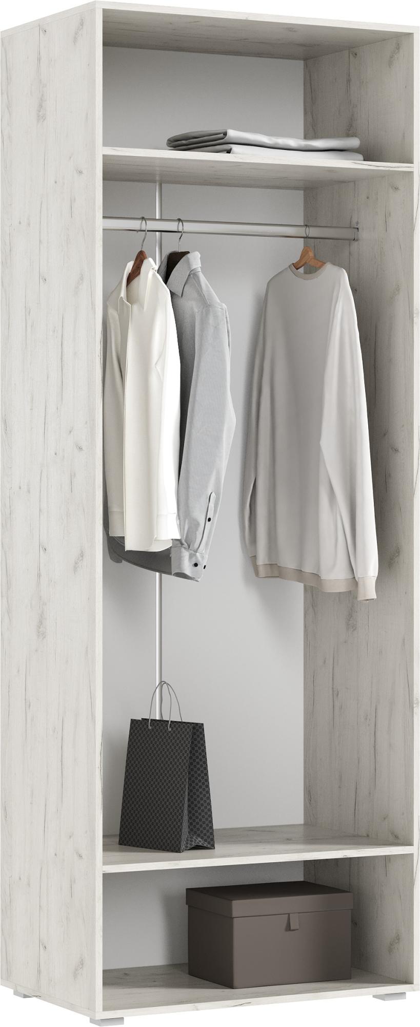 Шкаф двухстворчатый Нэнси New (800), Дуб Крафт Белый