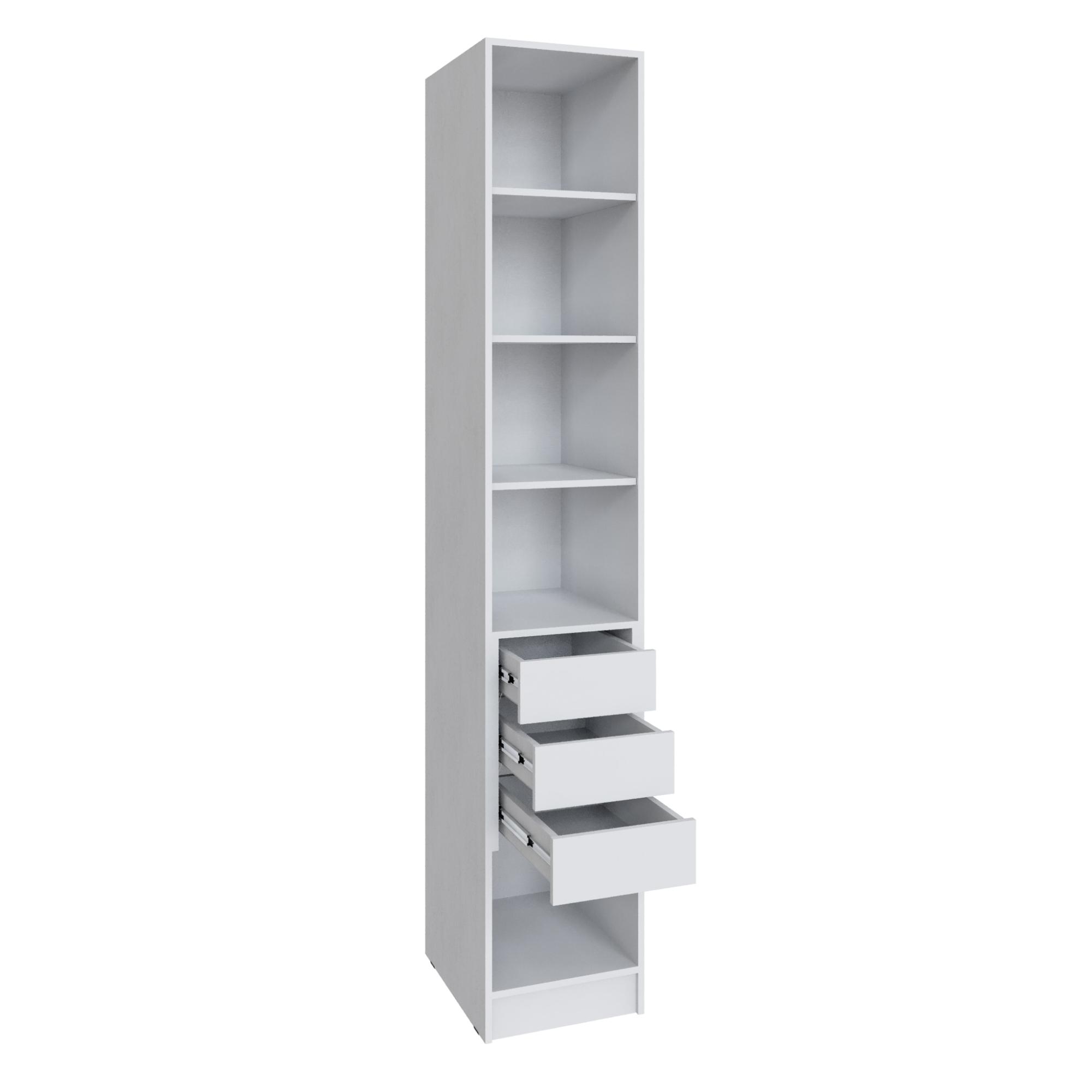 Шкаф Мадрид (0,4) с 3 ящ. внутри белый