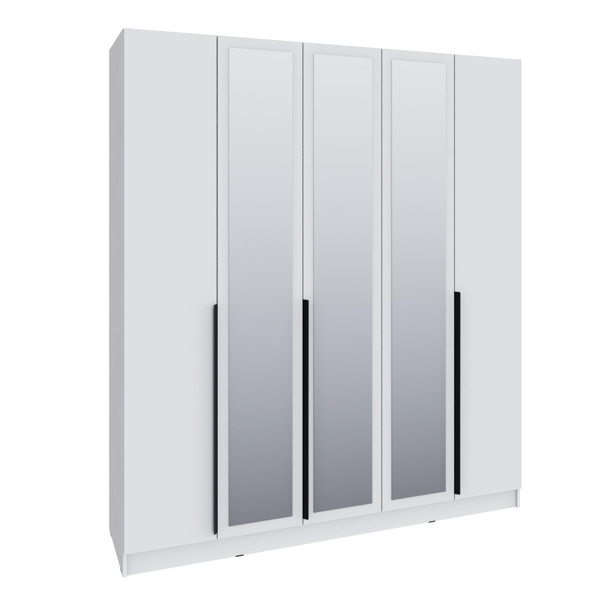 Шкаф Мадрид (2,0) с зеркалом белый