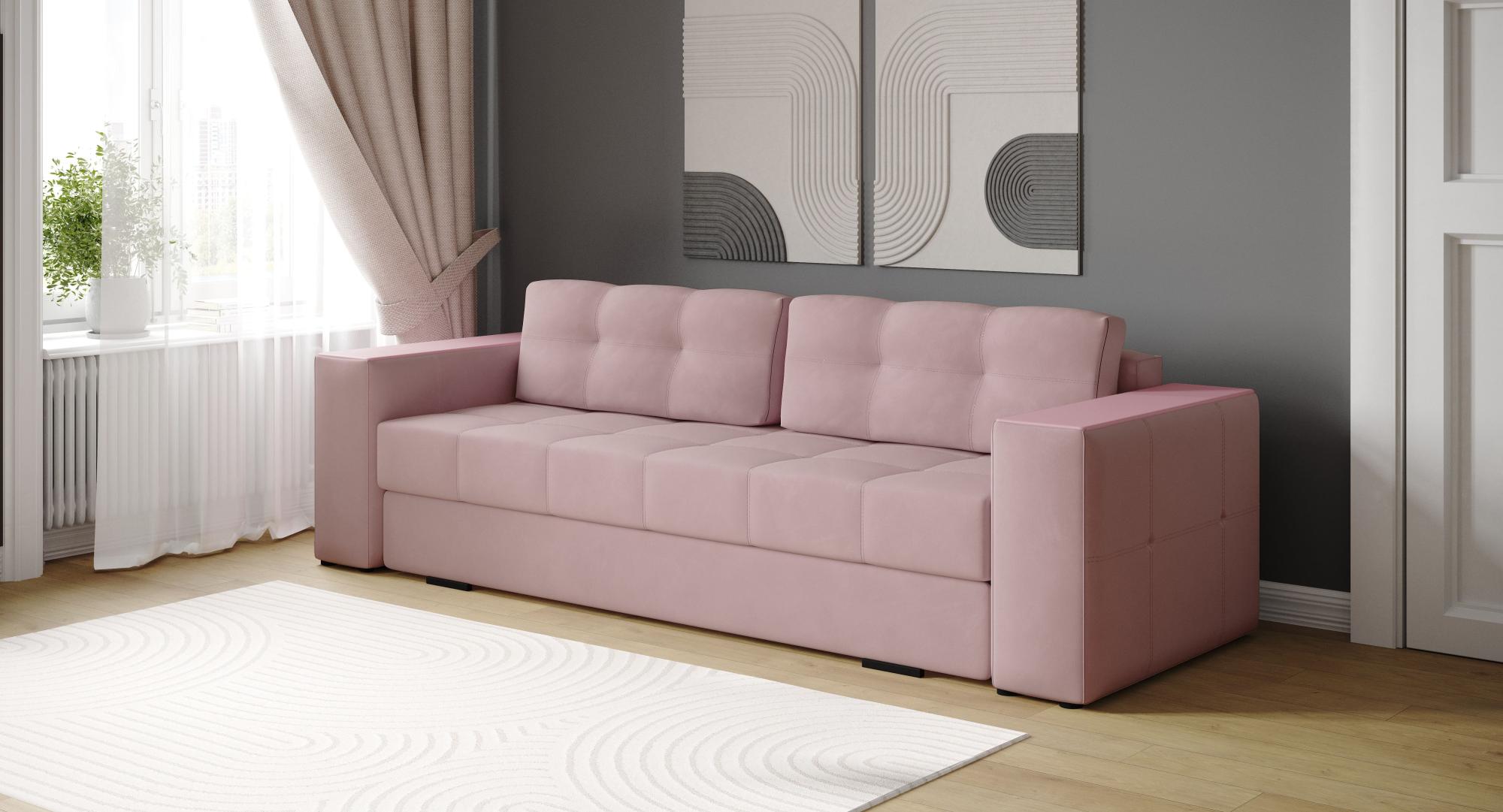 Диван раскладной Нави, пыльная роза/мдф пудра