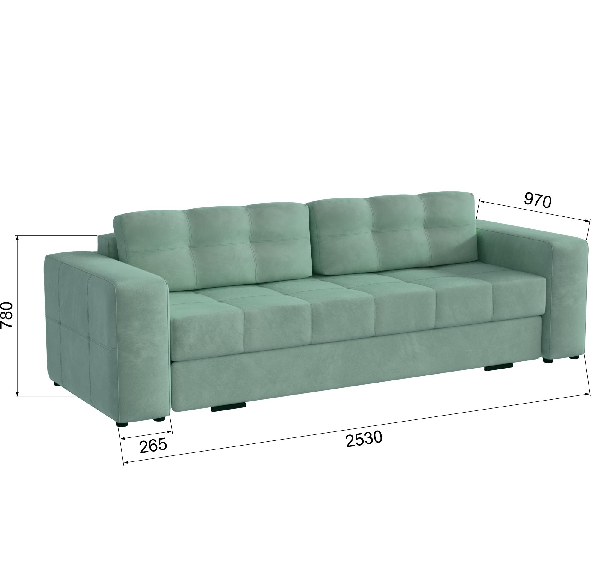 Диван раскладной Верден, мятный