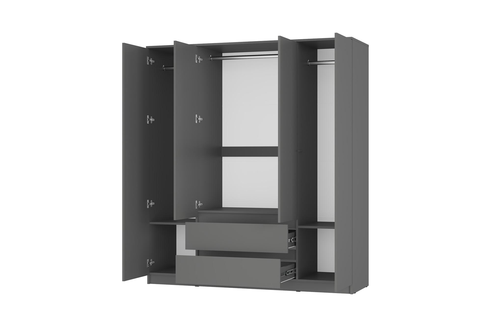 Шкаф 4-х створчатый ШК-13 Симпл графит
