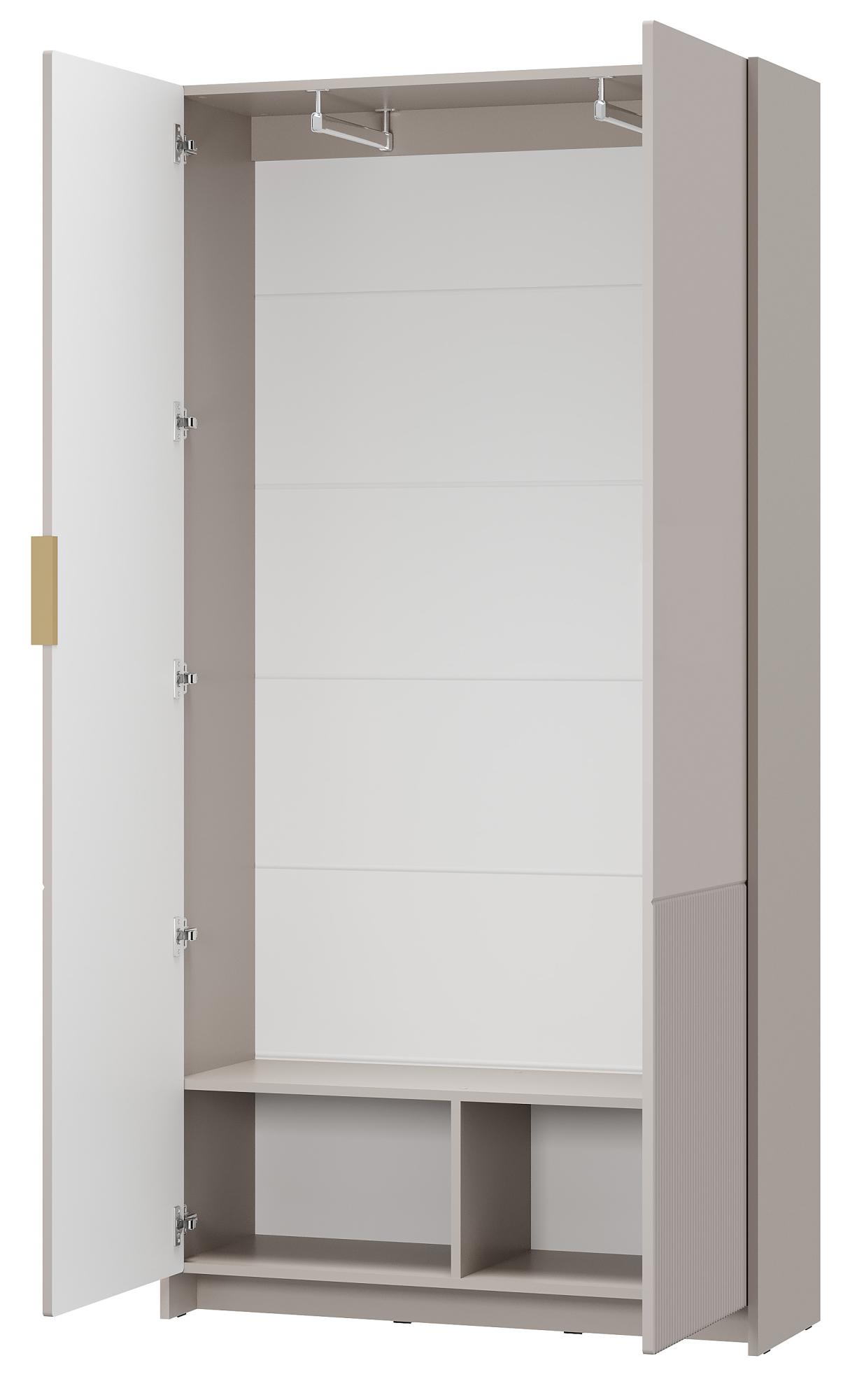 Шкаф 2-х створчатый "Пандора" ШК-01 Кашемир/MF03 с антресолью