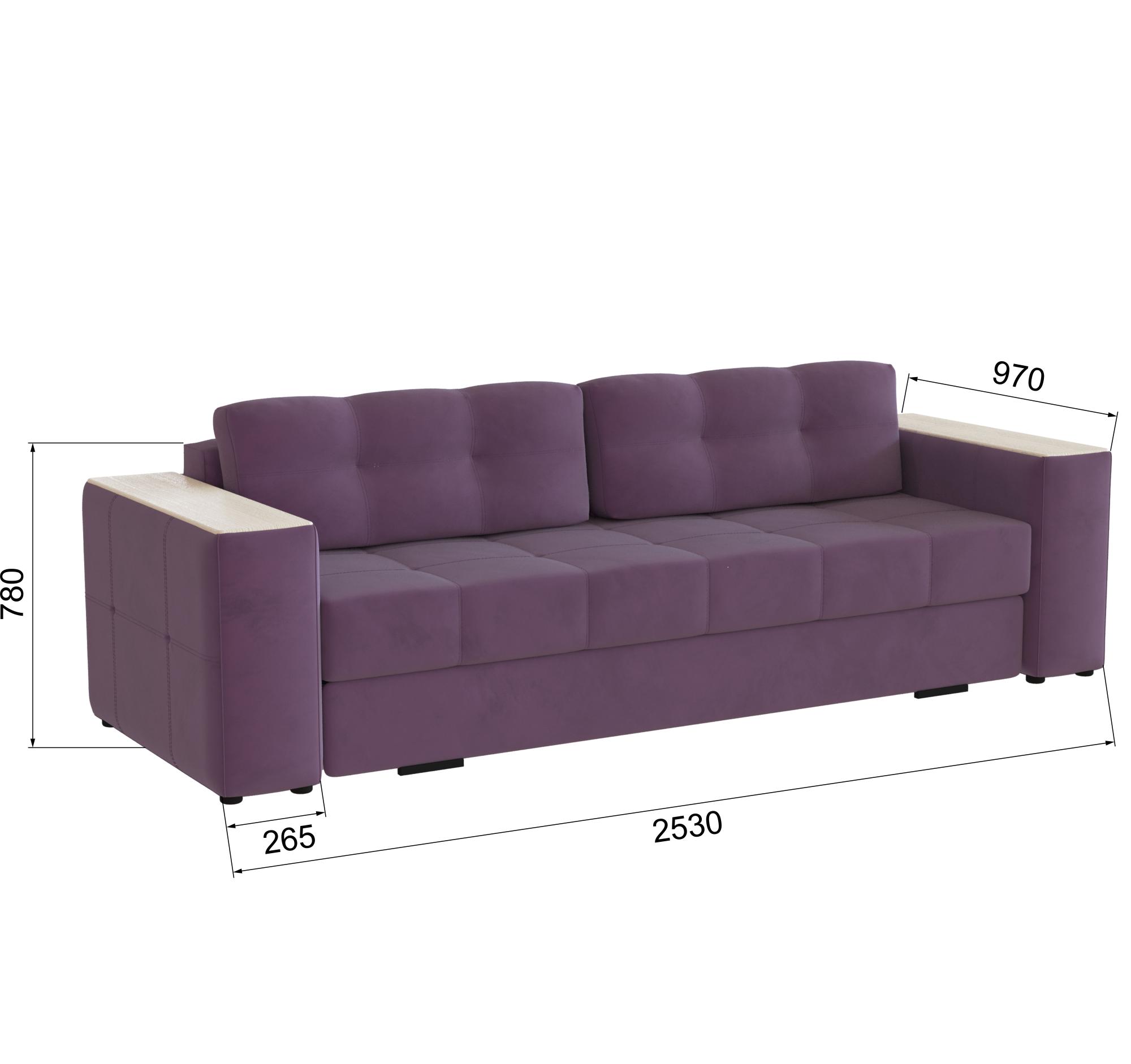 Диван раскладной Нави, винный/мдф клен кремовый