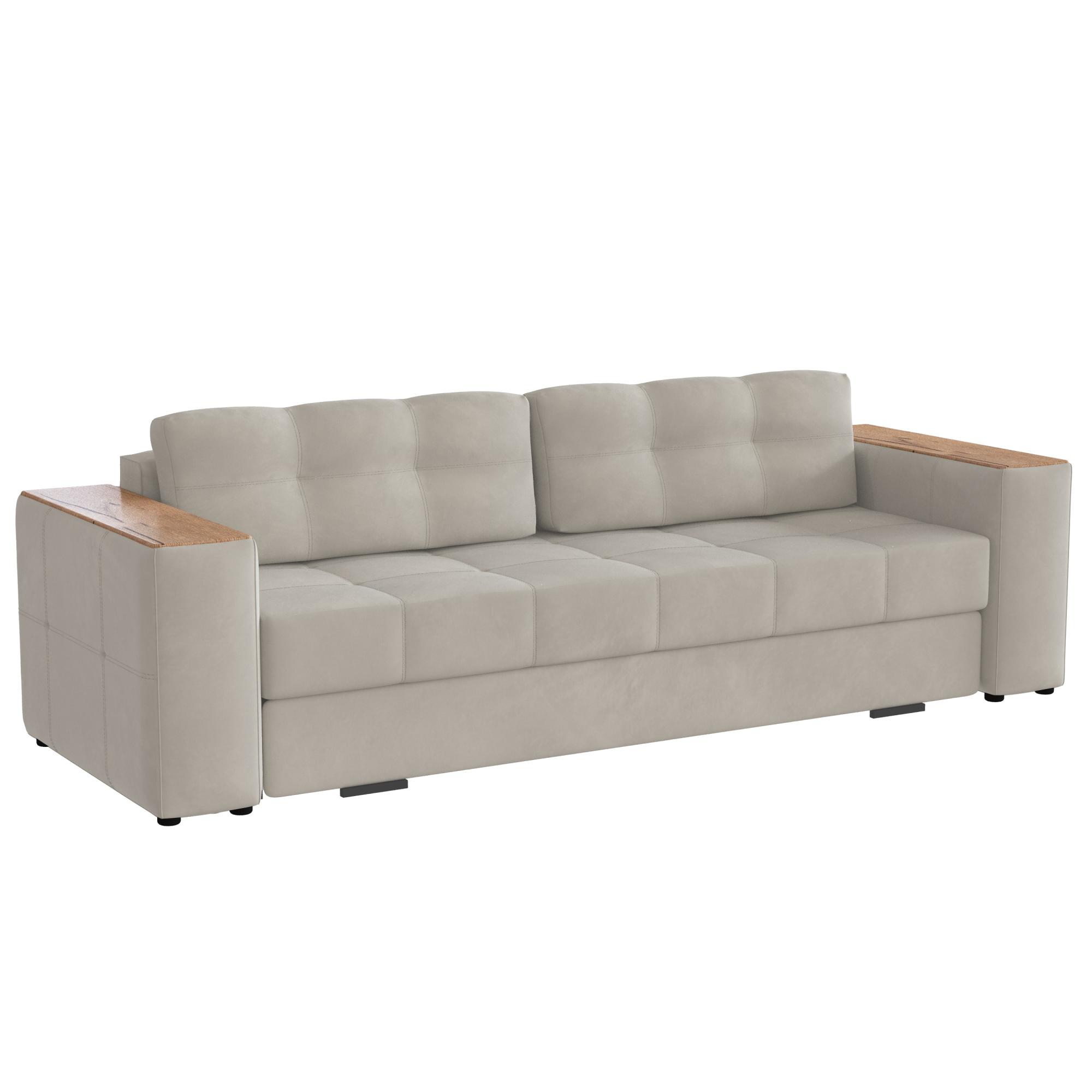 Диван раскладной Нави, бежевый/мдф дуб канадский