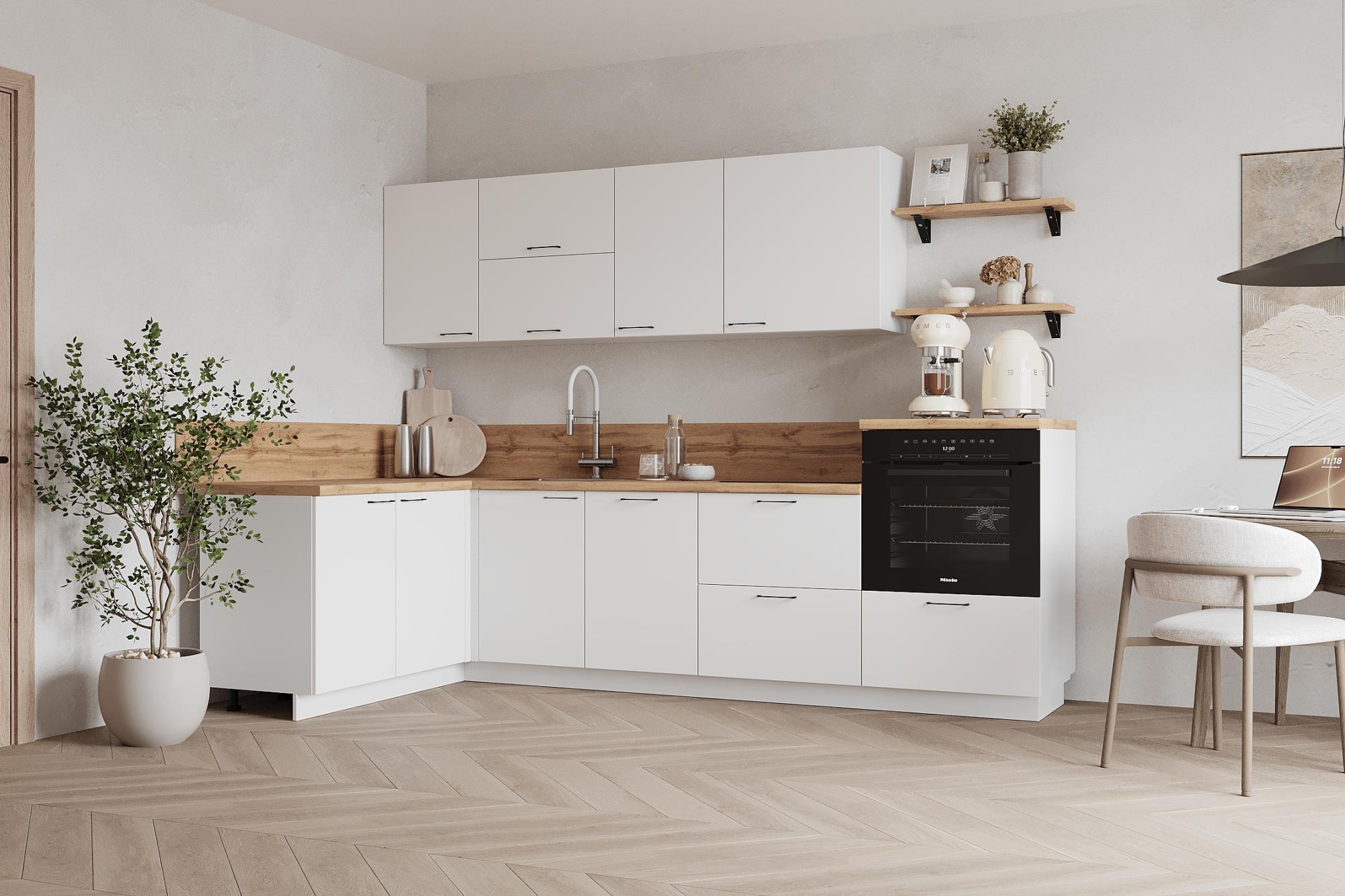 КГ Угловой 1500х2700 (с пм) , Белый софт матовый  Арника РМ