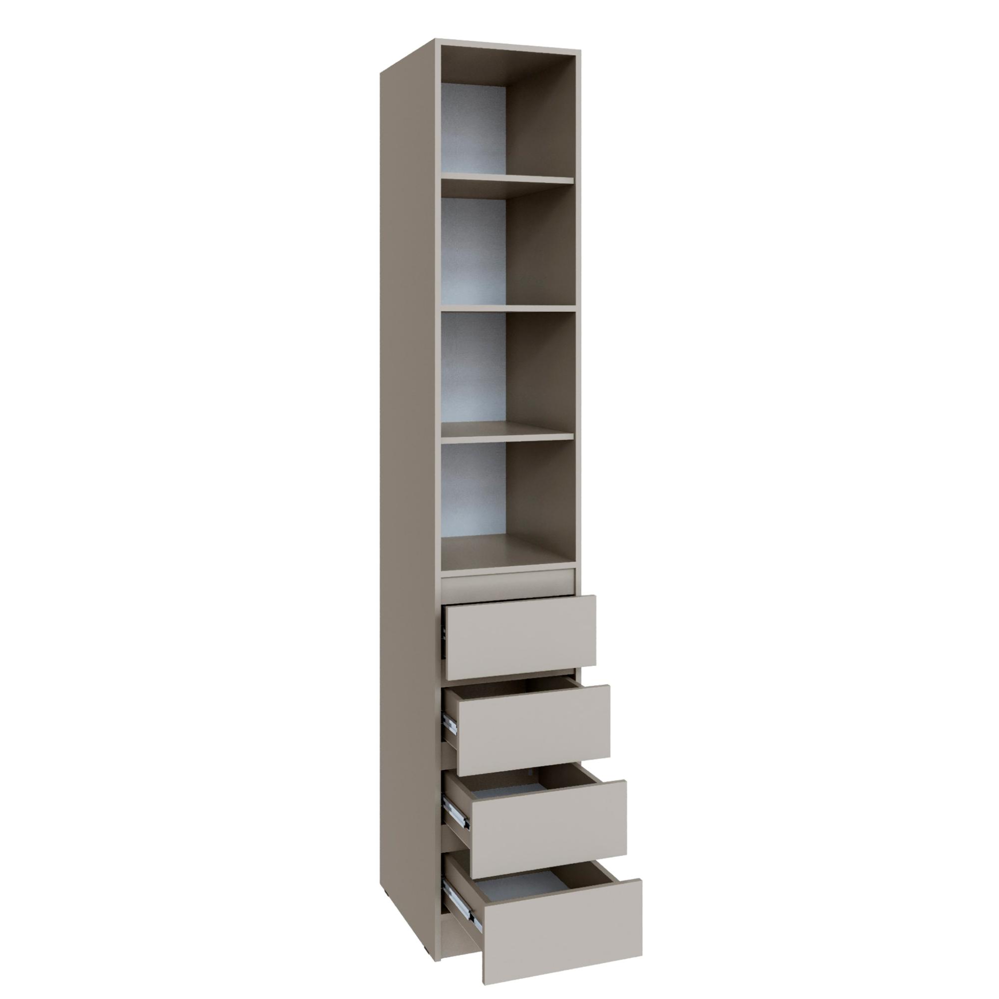 Шкаф Мадрид (0,4) с 4 ящ. без ручек кашемир