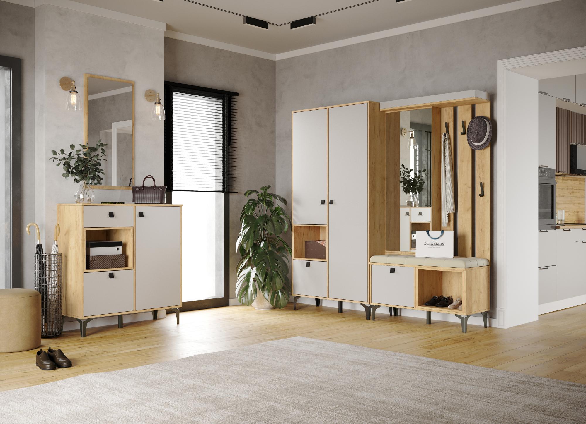 Зеркало Милан дуб крафт золотой