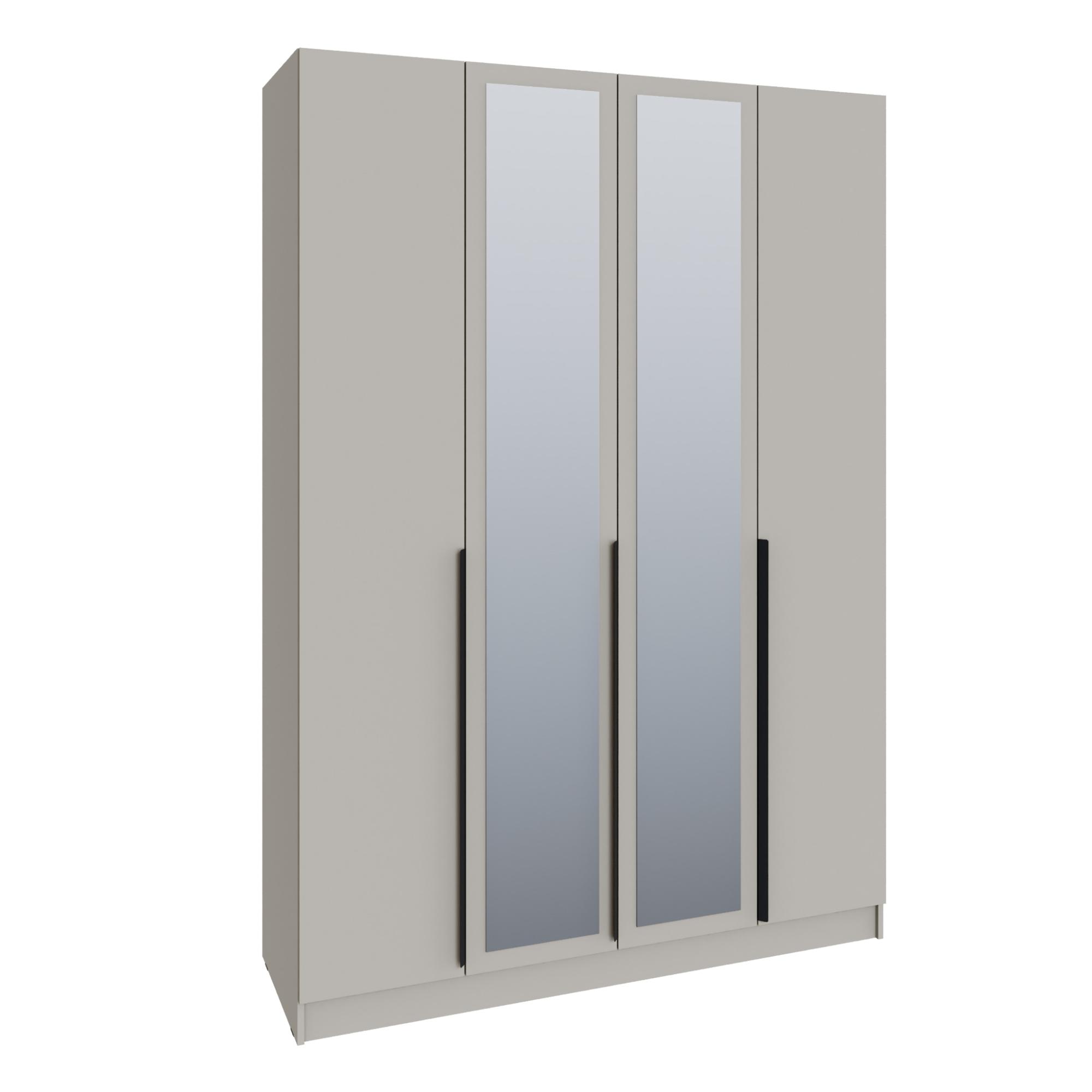 Шкаф Мадрид (1,6) с 6 ящ. внутри с зеркалом кашемир