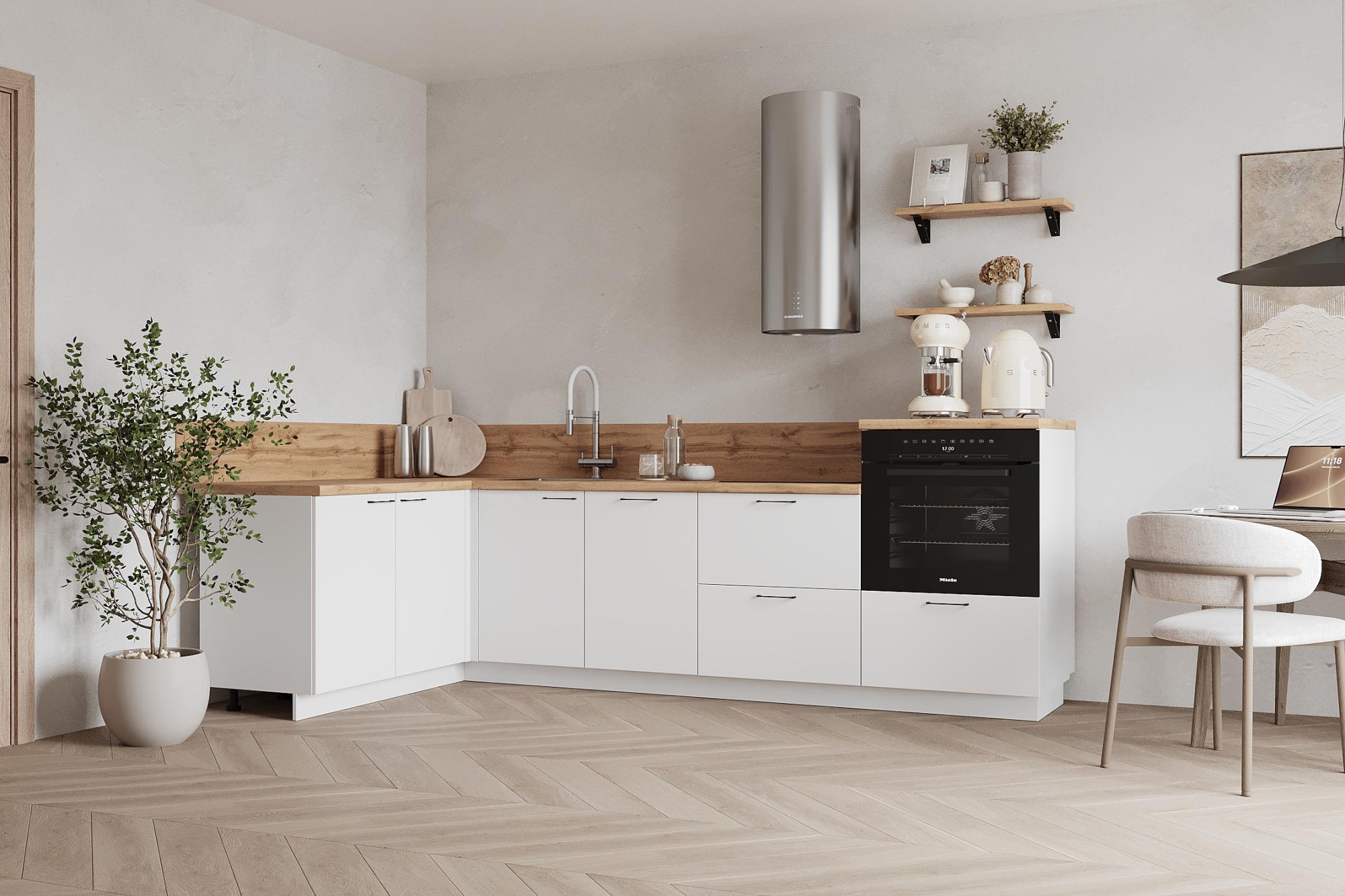 КГ Угловой 1500х2700 (с пм) , Белый софт матовый  Арника РМ в.3