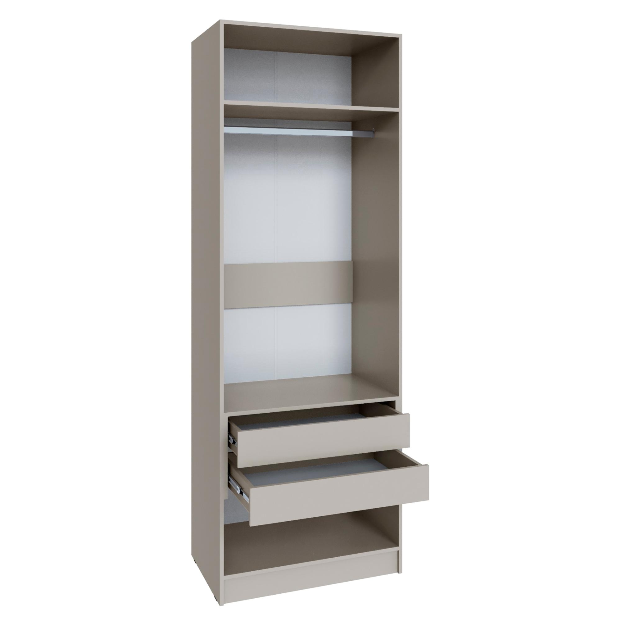 Шкаф Мадрид (0,8) с 2 ящ. внутри с зеркалом кашемир