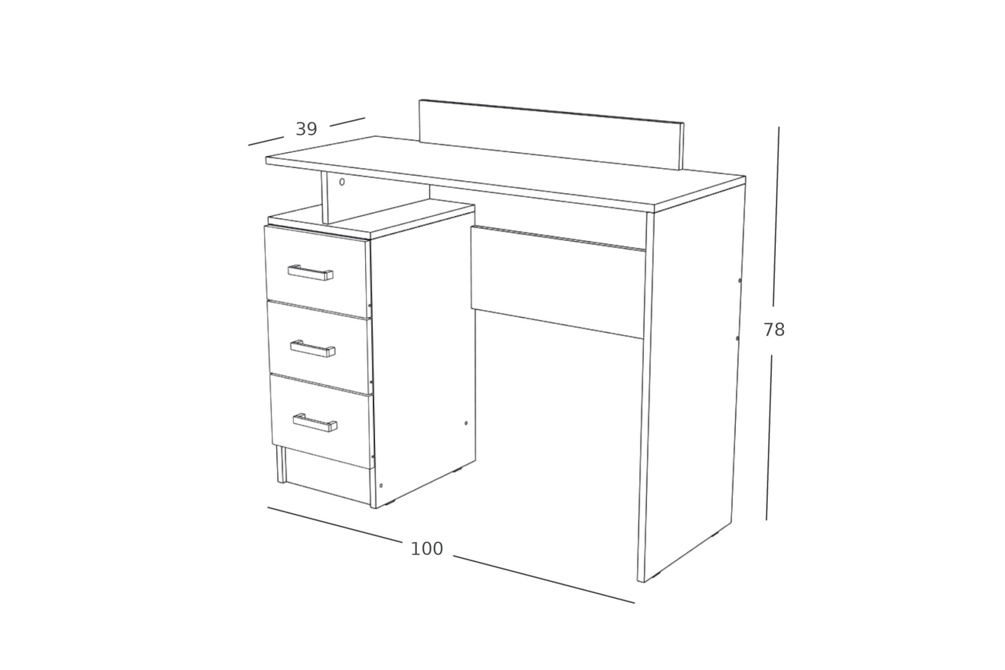 Трюмо Эко дуб вотан / белый