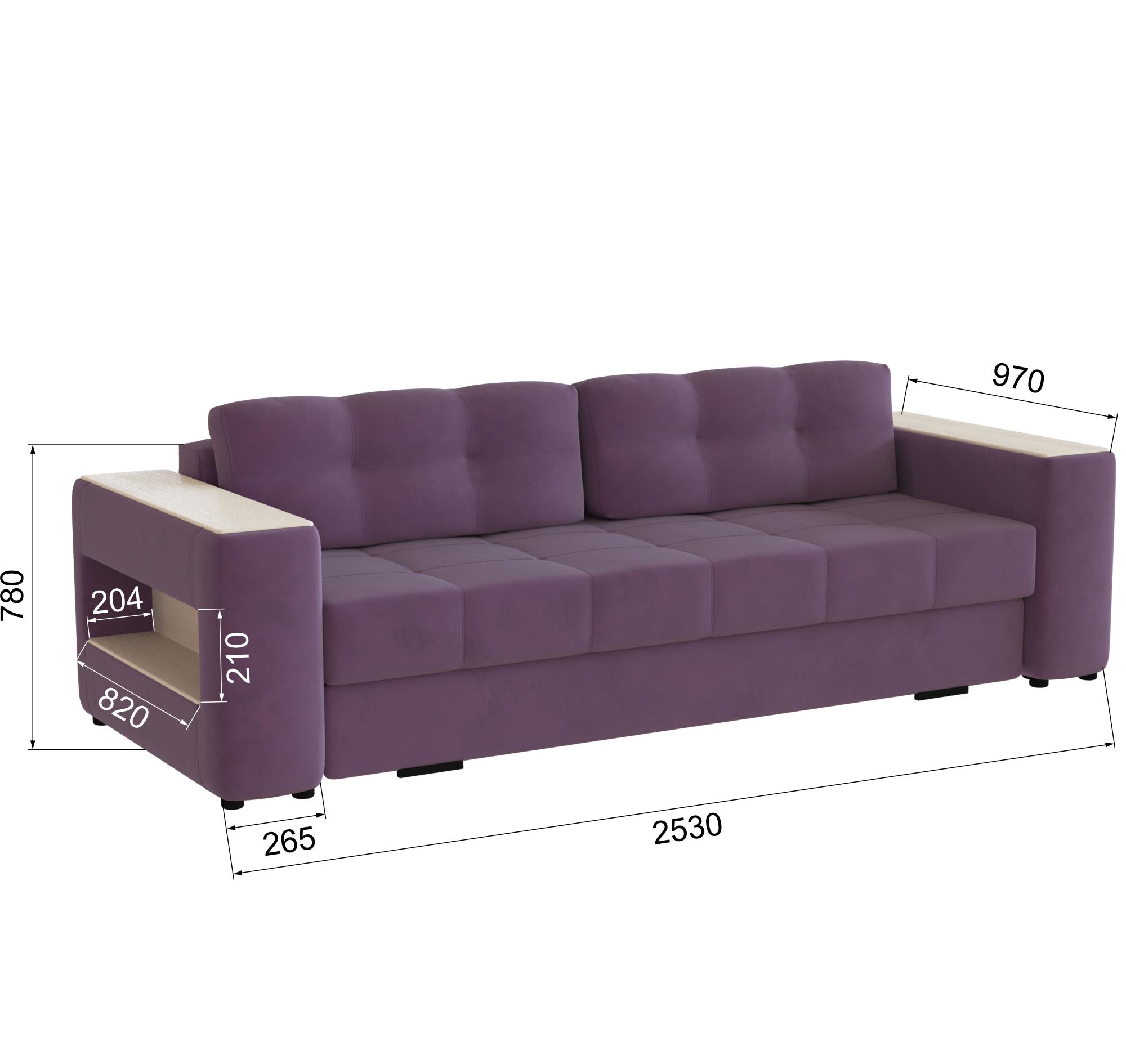 Диван раскладной Доро, винный/мдф клен кремовый