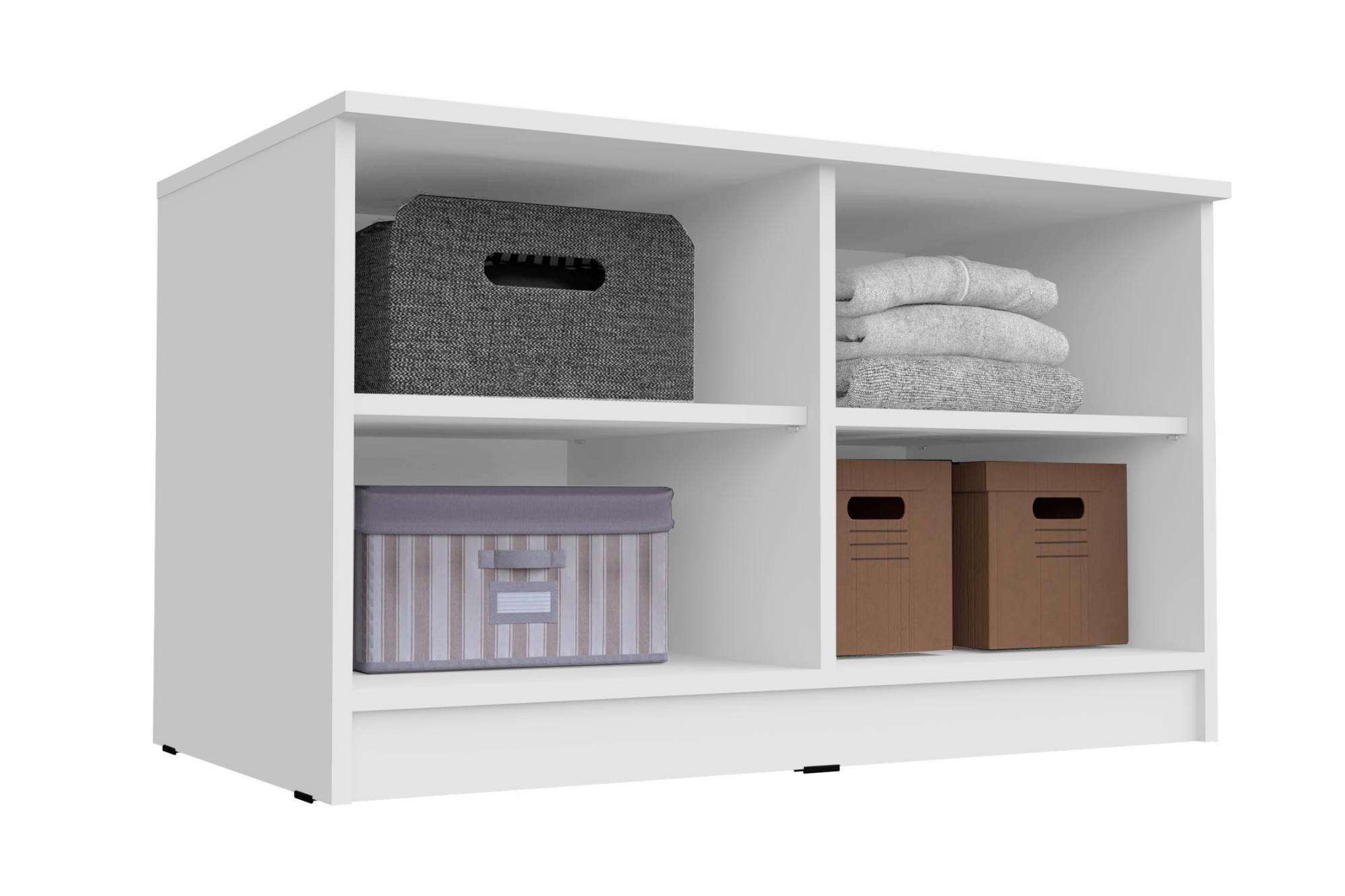 Тумба-антресоль Челси белый глянец