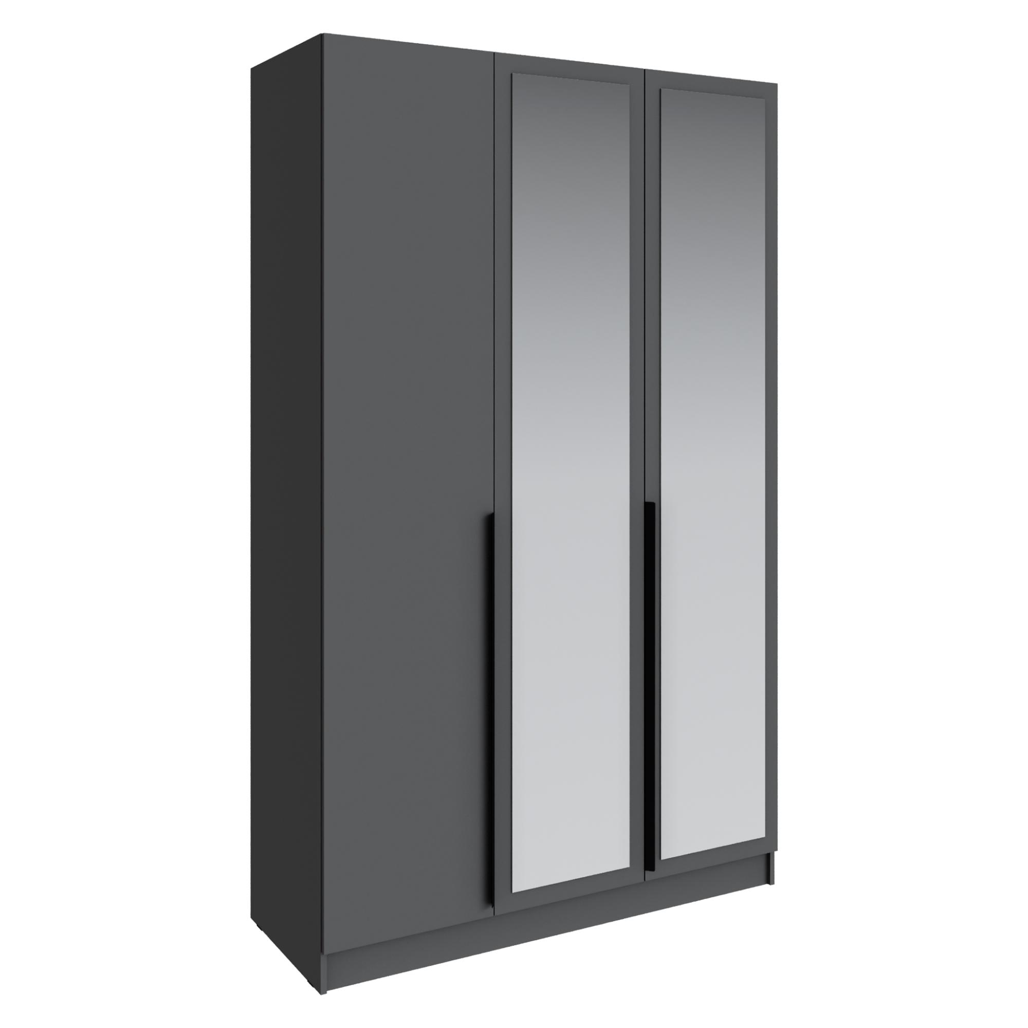 Шкаф Мадрид (1,4) с зеркалом графит серый