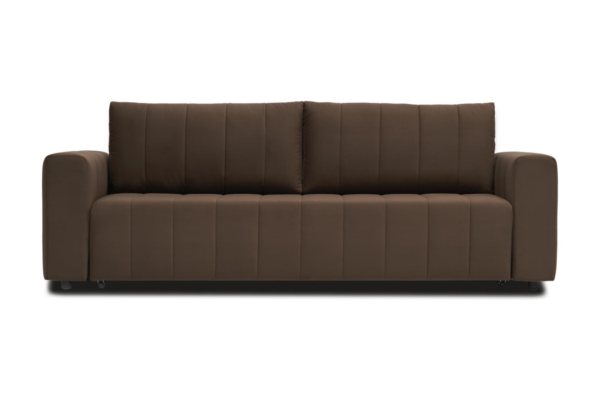 Диван еврокнижка Малибу коричневый