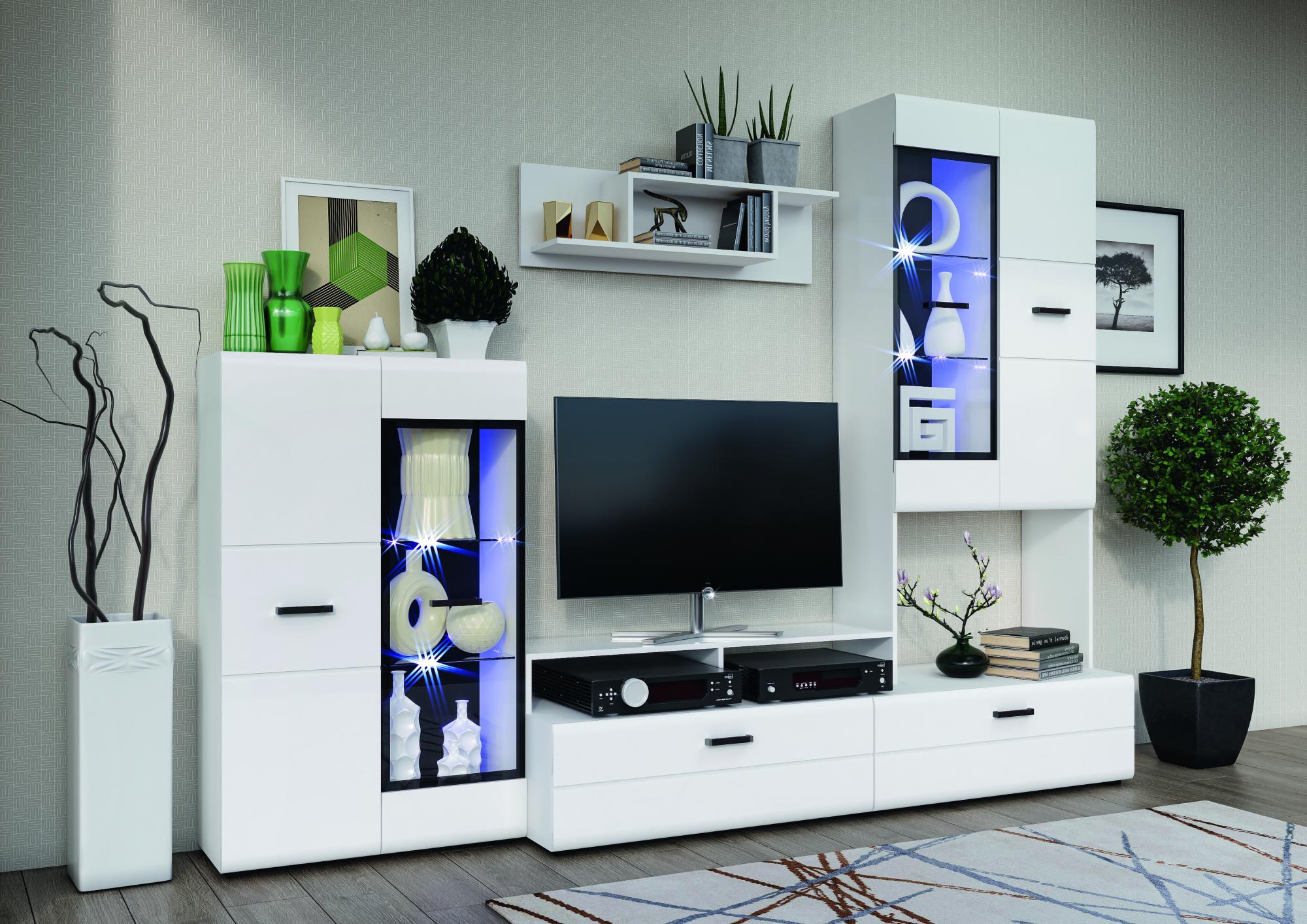 Пенал навесной Нэнси New (исп1), Белый глянец холодный, Белый