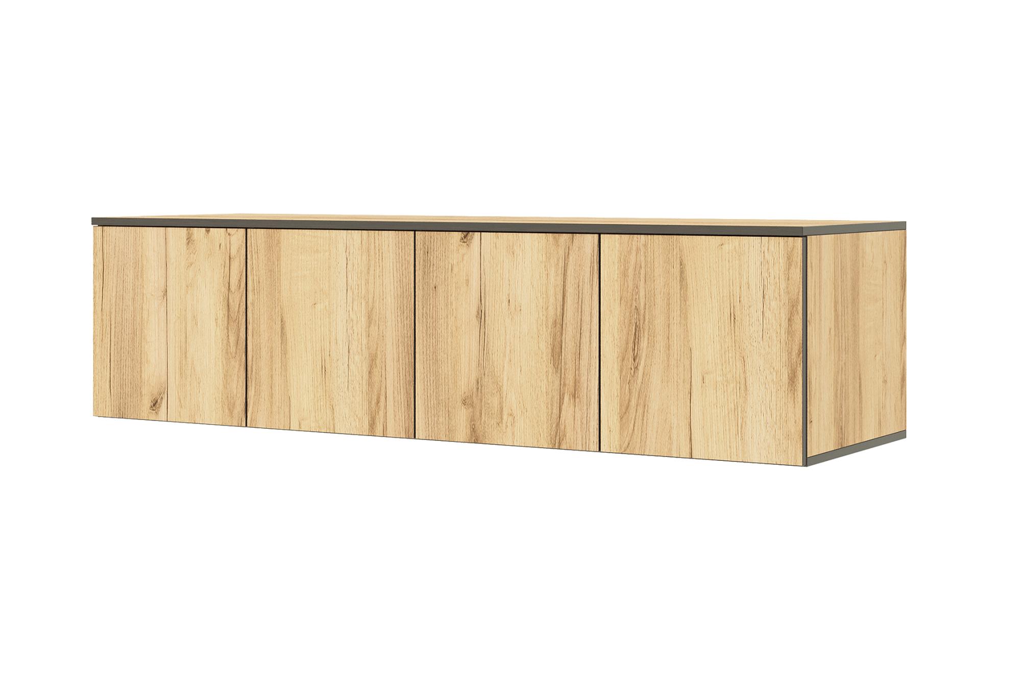 Шкаф 4-х створчатый с антресолью Норд дуб крафт