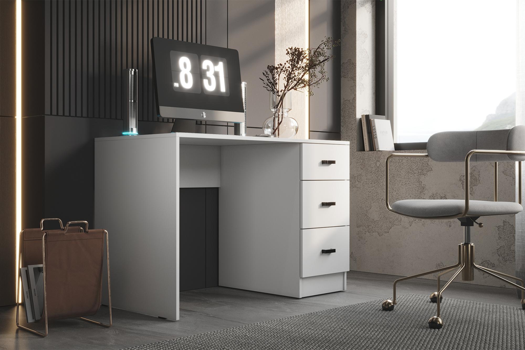 Стол письменный Стандарт белый гладкий