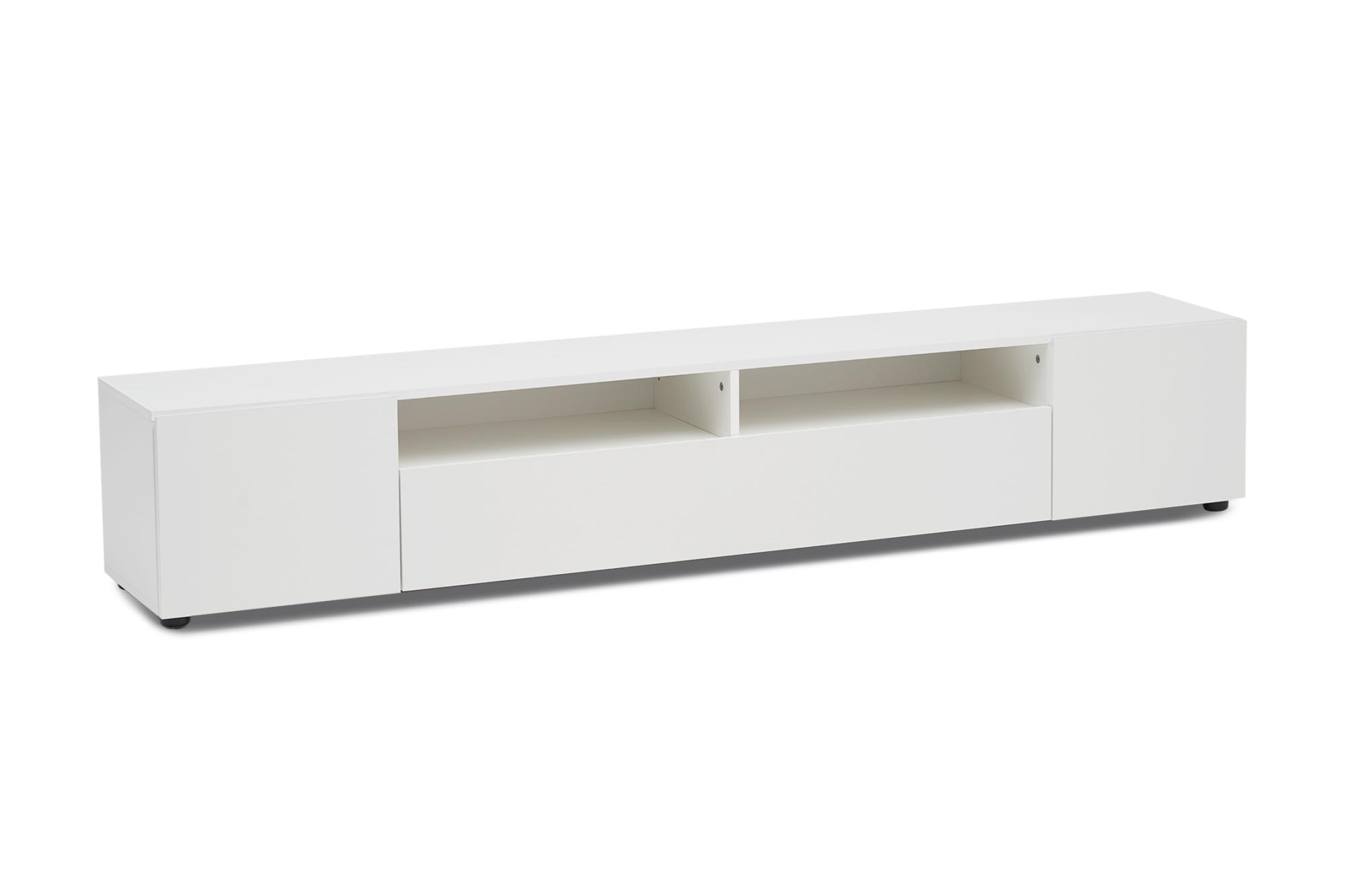 Тумба для ТВ Грейс белая текстурная