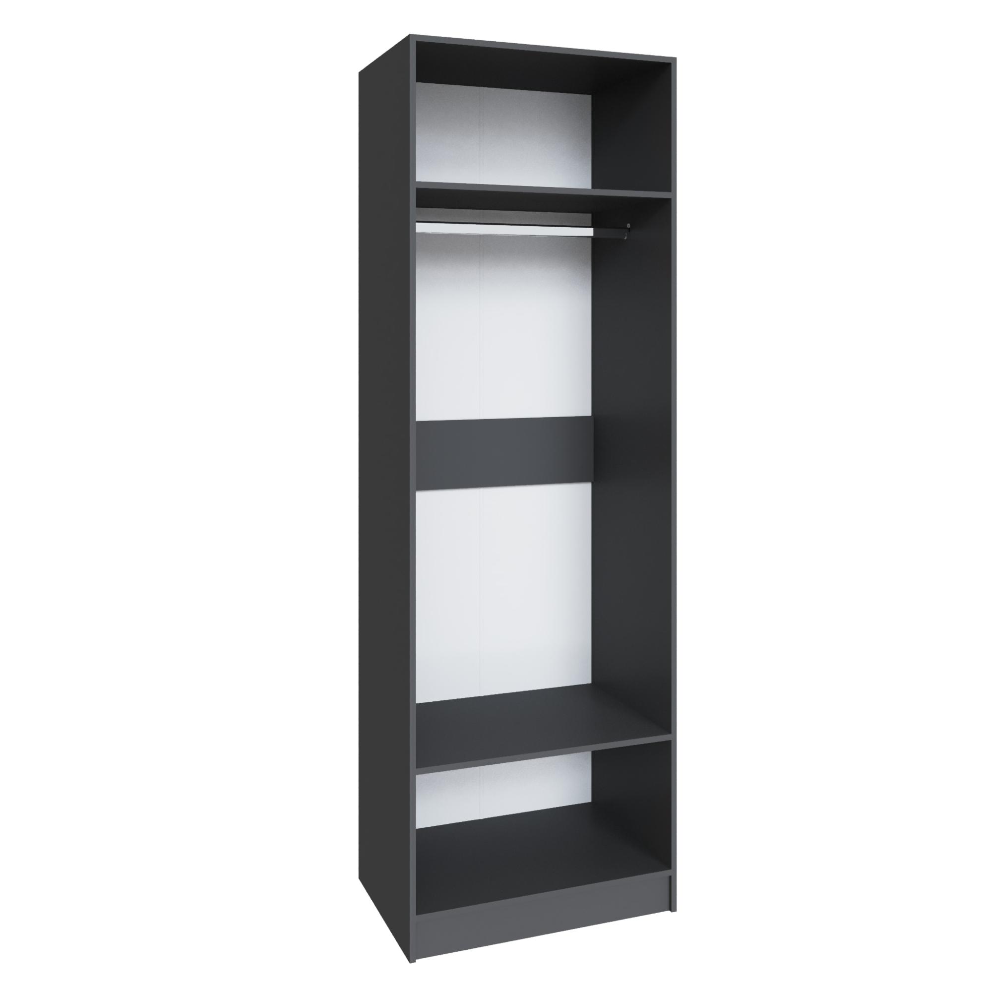 Шкаф Мадрид (0,75) с зеркалом графит серый