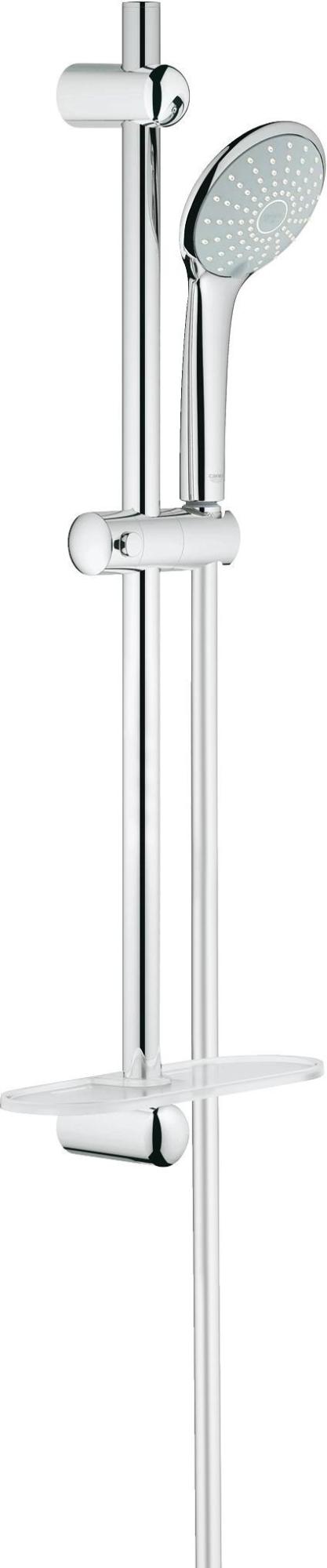 27230001 Euphoria 110 Душевой гарнитур II, душевая штанга 600 мм, шланг 1750 мм, полочка, хром