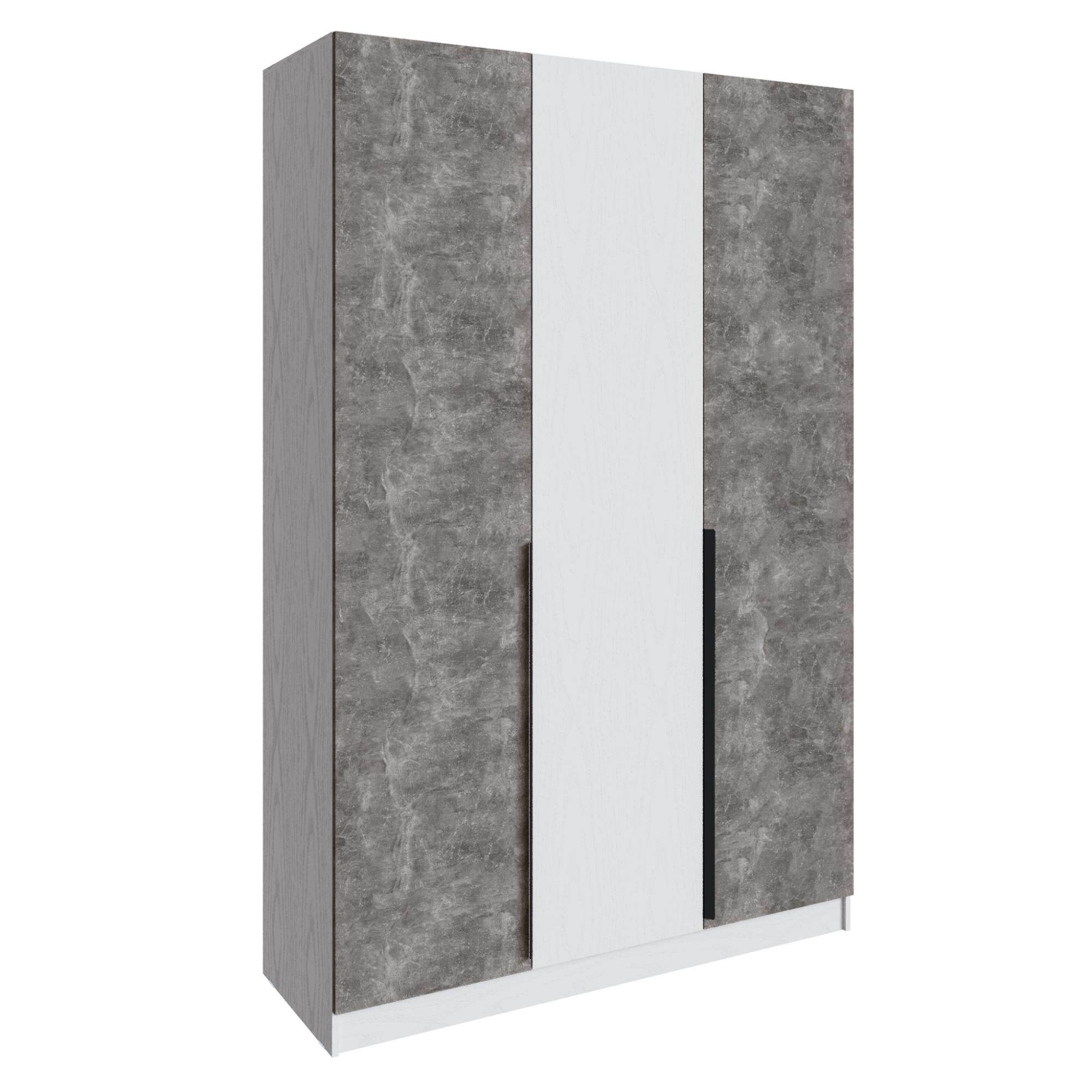 Шкаф Мадрид (1,5) без зеркала белый/ателье светлое