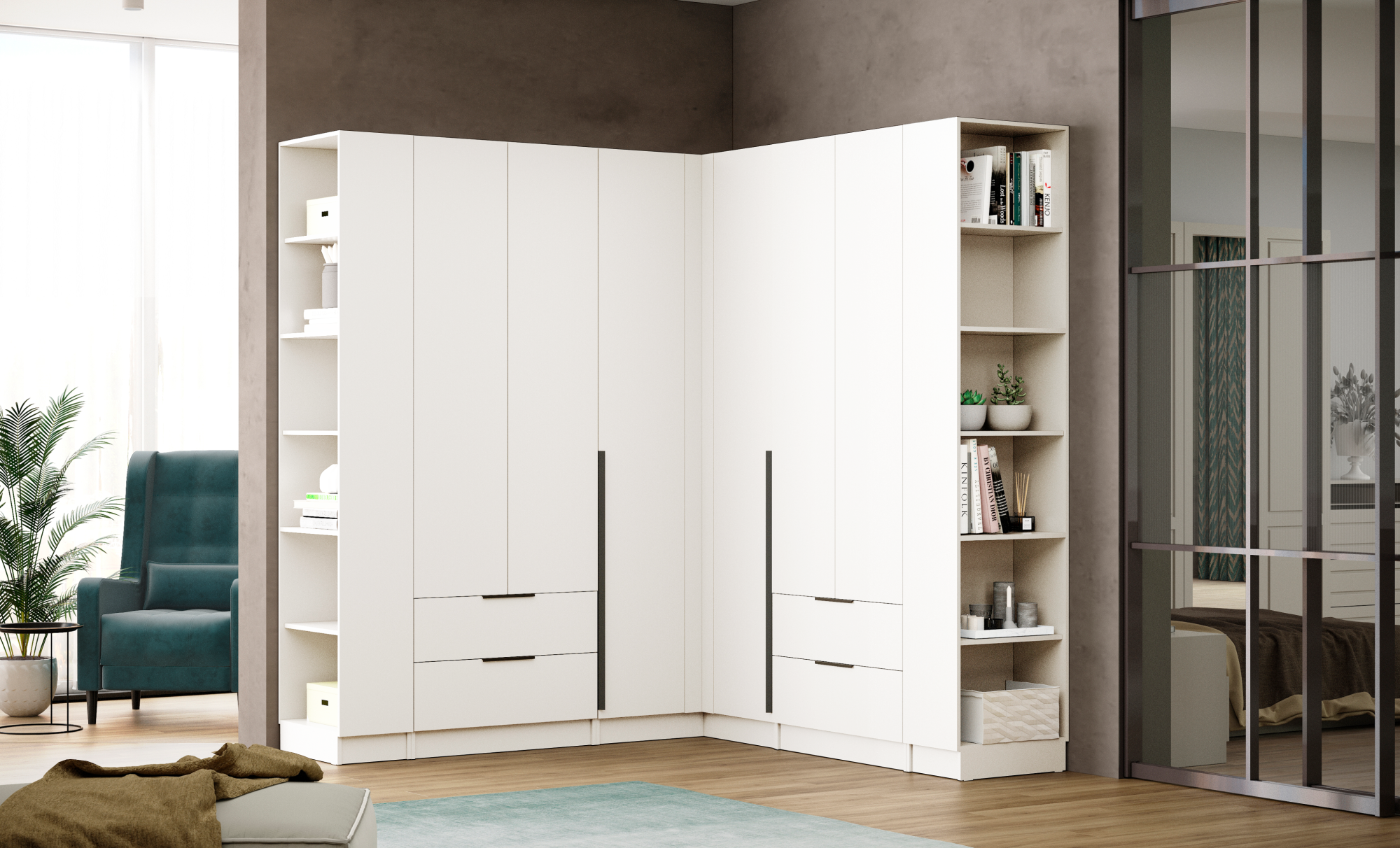 Стеллаж Мадрид (0,3) белый