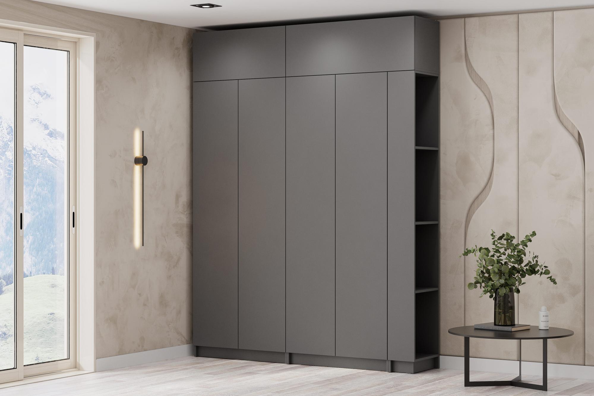 Шкаф верхний Бали (1000), Графит серый