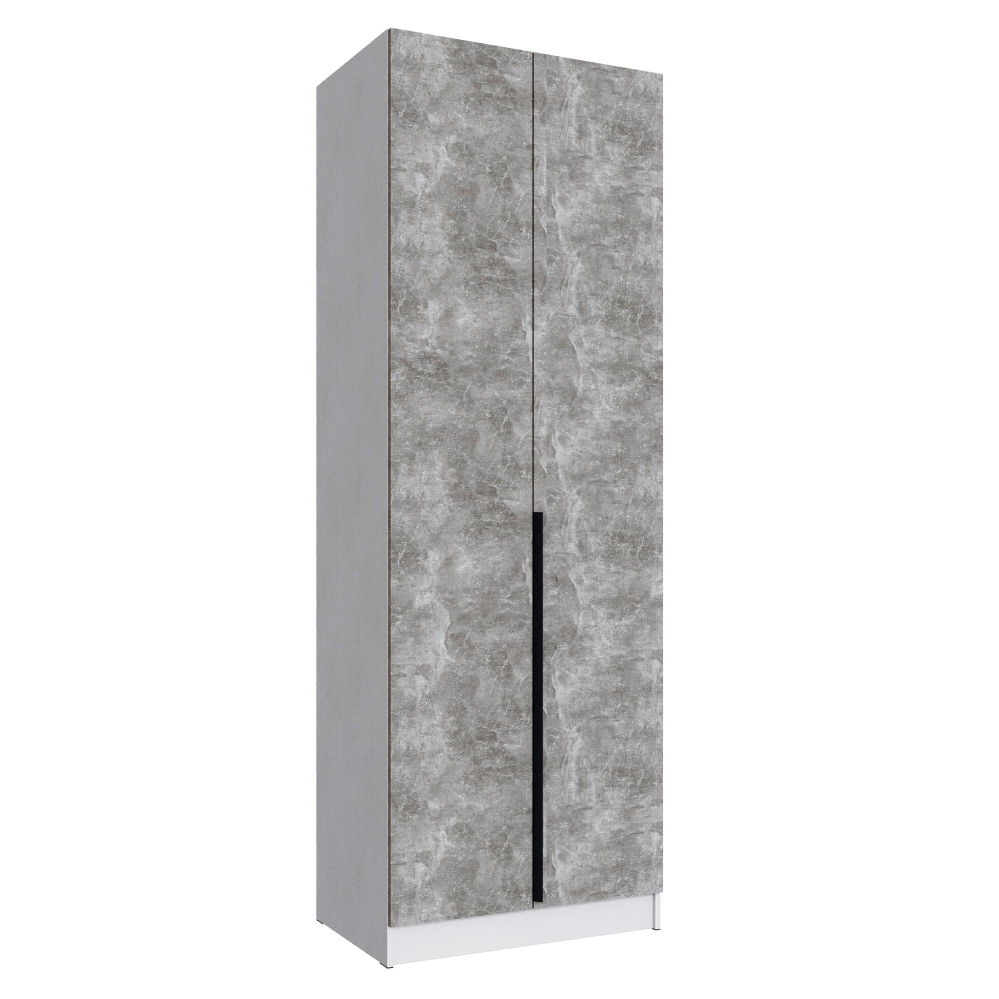 Шкаф Мадрид (0,8) с 2 ящ. без зеркала белый/ателье светлое