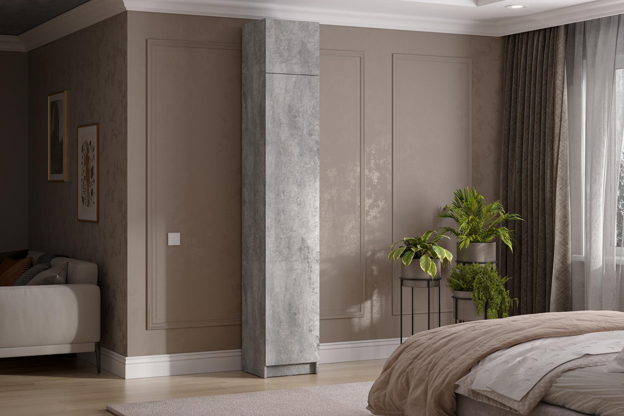 Шкаф верхний Бали (400), Цемент светлый